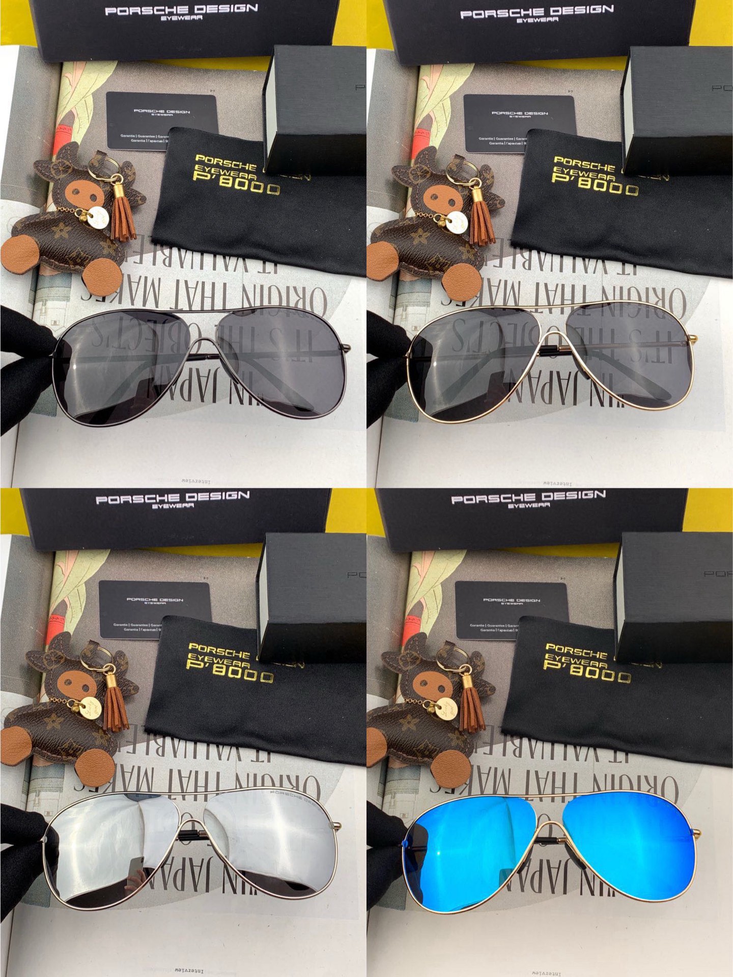   保时捷偏光金属男款方框太阳镜          材质：宝丽来高清偏光镜片。真空内镀蓝膜更好遮掩效果，