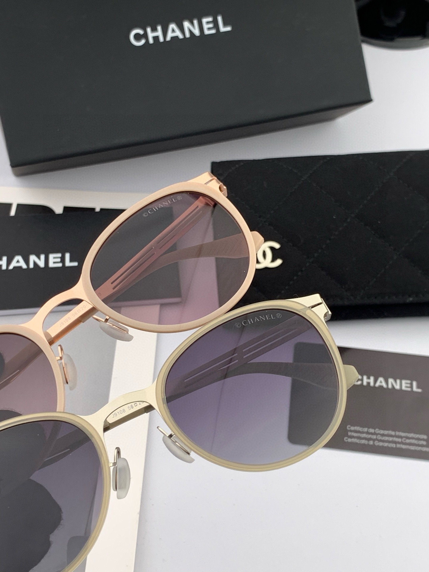 🔺 【香奈儿】2025开春新款 潮流爆款 时尚圆框无螺丝太阳镜 高品质 佩戴舒适 网红潮款墨镜 女士高清