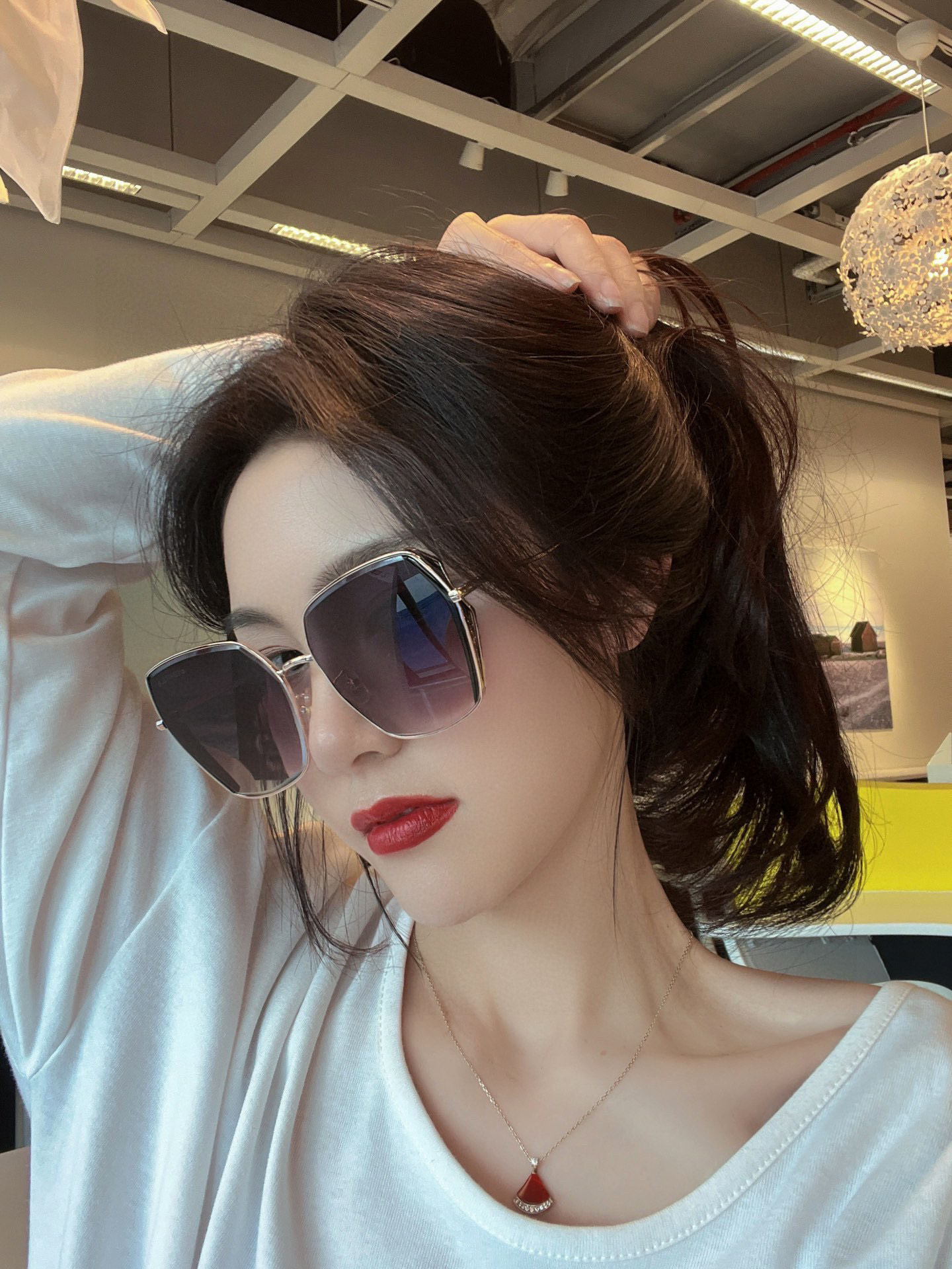 【CHANEL】香奈儿  新款尼龙偏光太眼镜，无框钻石 切边更有质感，大气女人范儿，大脸小脸都好看 ！型