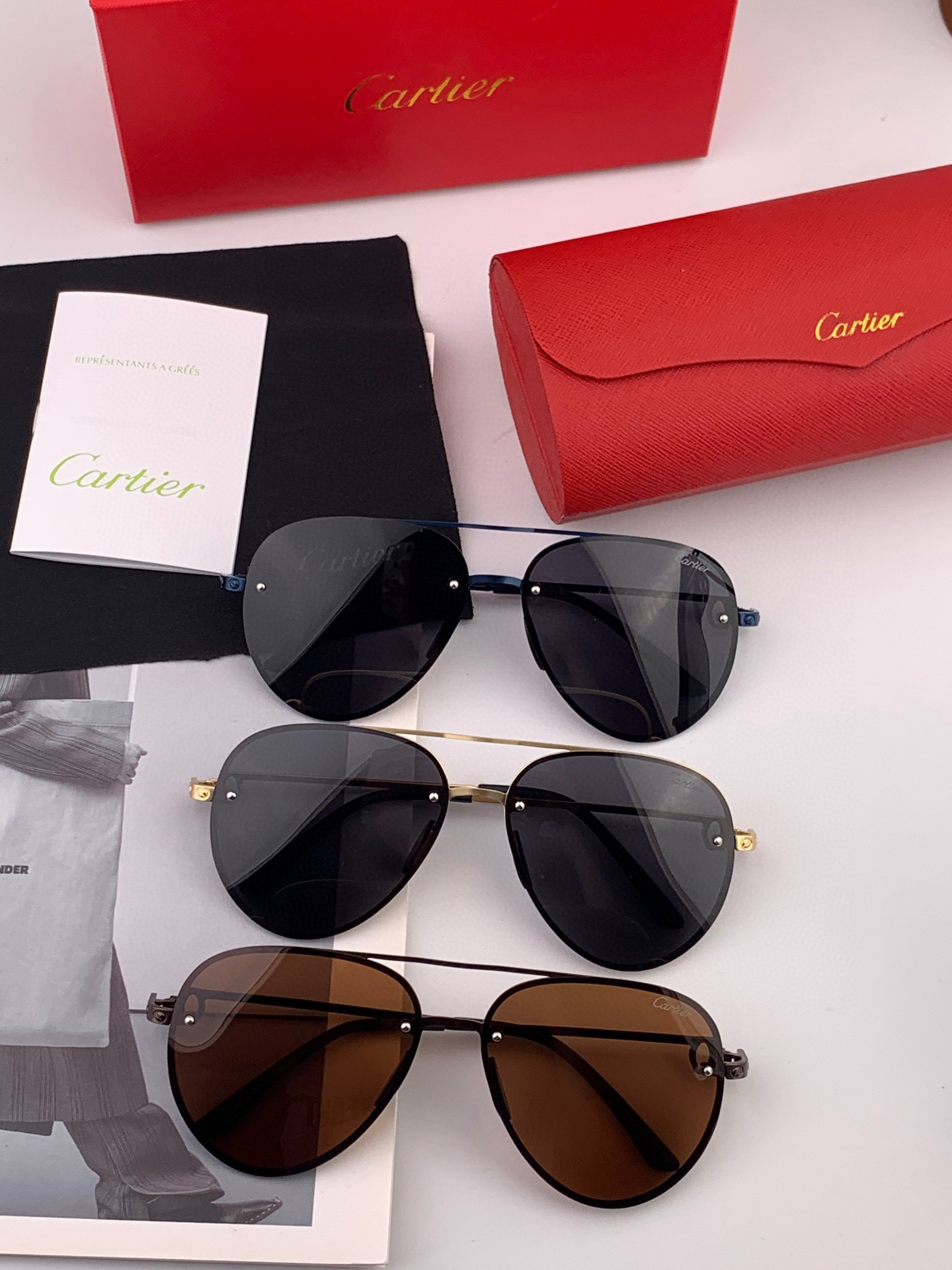  【Cartier  卡地亚】 👑男女款偏光墨镜  双色烤漆工艺  进口宝丽来偏光镜片   顶级做工彰显