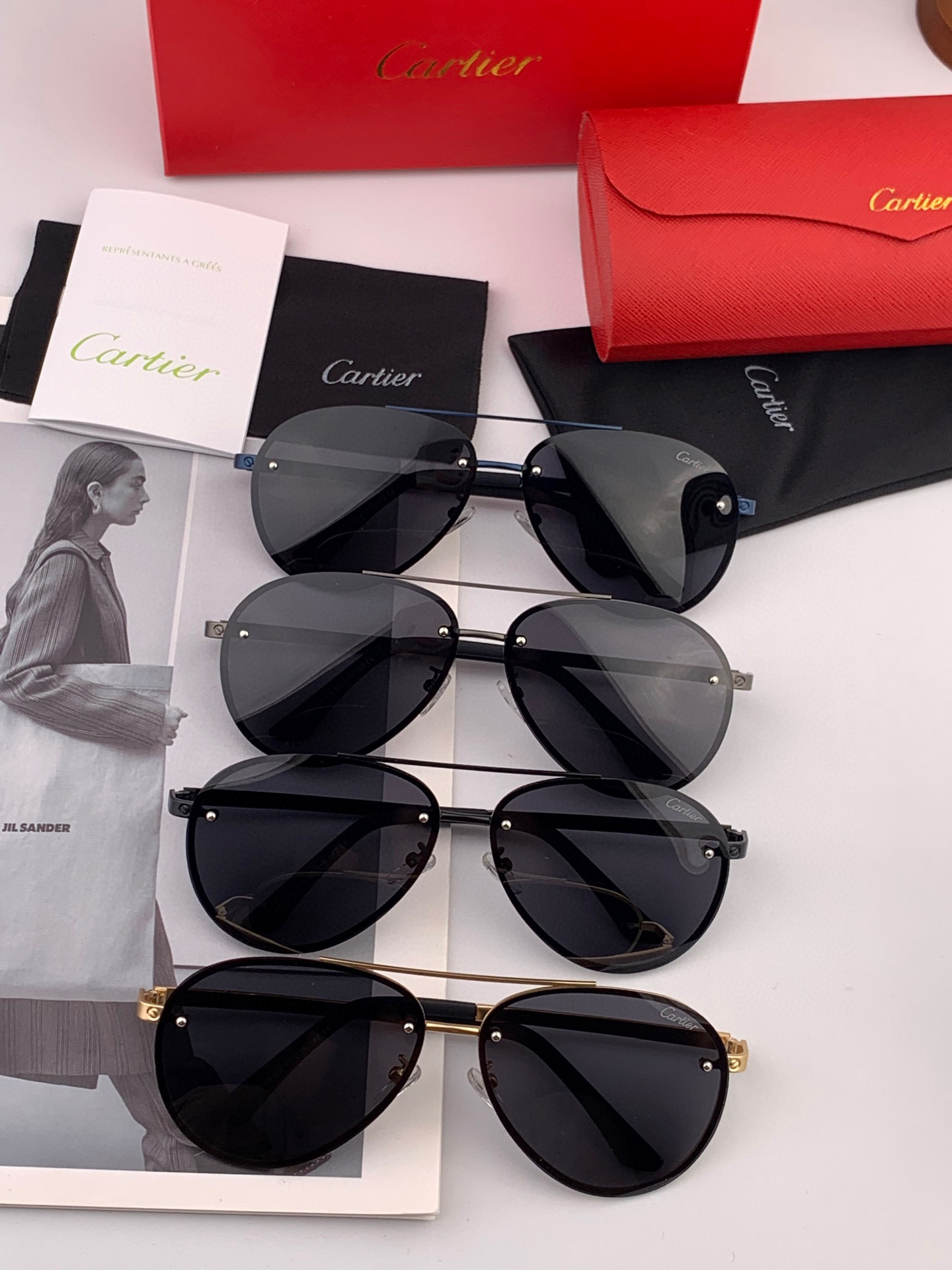  【Cartier  卡地亚】 👑男女款偏光墨镜  双色烤漆工艺  进口宝丽来偏光镜片   顶级做工彰显