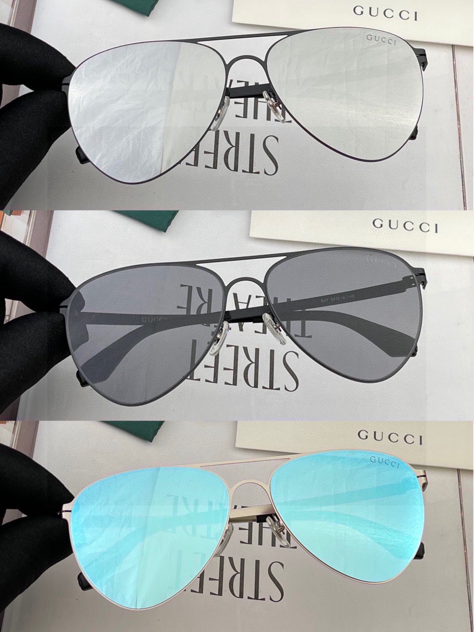        GUCCI 2025新款超轻无螺丝压不坏系列情侣款太阳镜高清尼龙镜片 商务旅行版 绅士高清