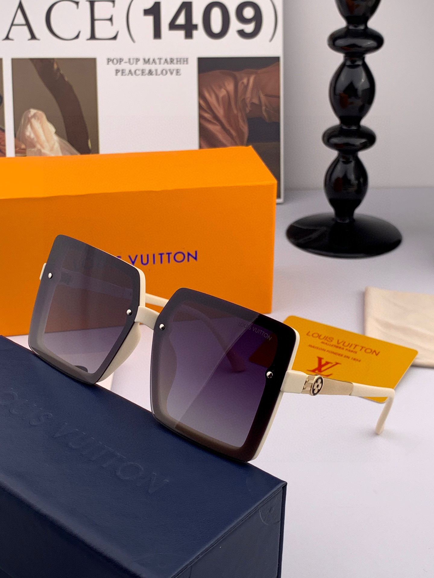    【TR偏光系列】lv大框太阳镜墨镜经典的方框设计，不挑脸型，无论搭配大衣还是连衣裙都非常显气质偏光