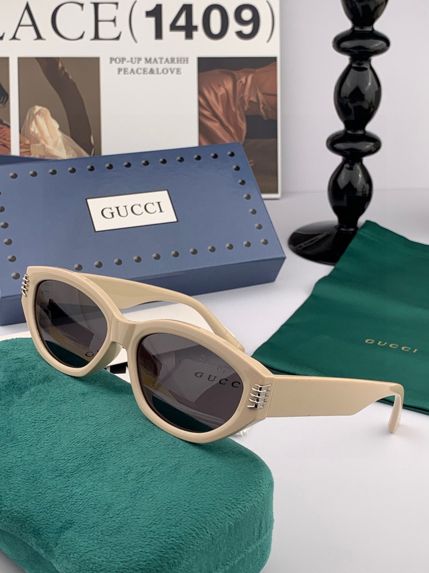  🔺 【GUCCI-偏光太阳镜】2025开春新款 潮流爆款 时尚方框偏光太阳镜 高品质 佩戴舒适 网红潮