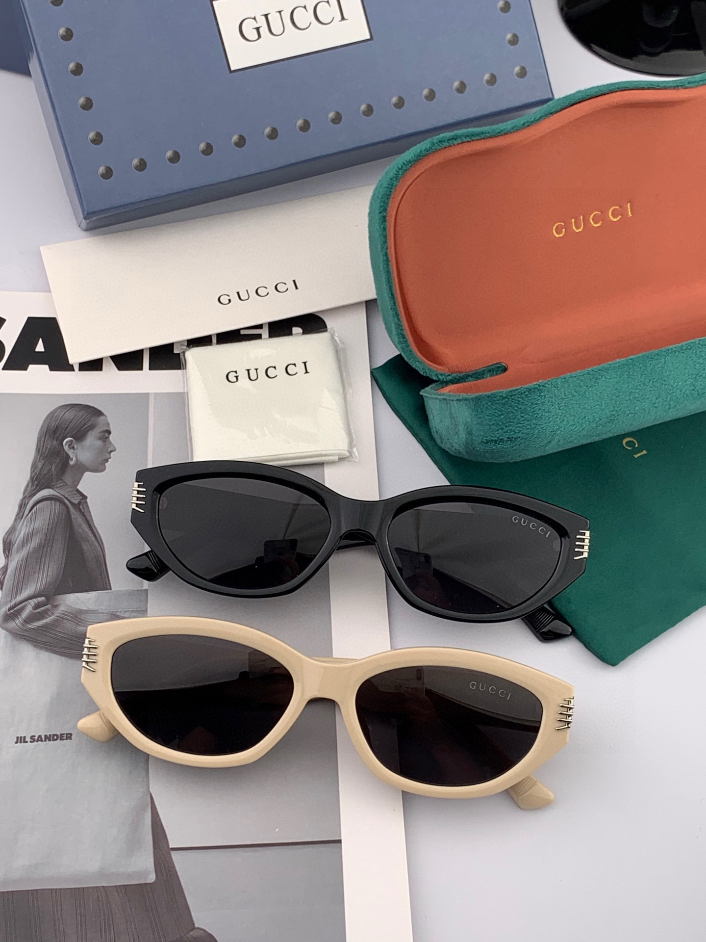  🔺 【GUCCI-偏光太阳镜】2025开春新款 潮流爆款 时尚方框偏光太阳镜 高品质 佩戴舒适 网红潮