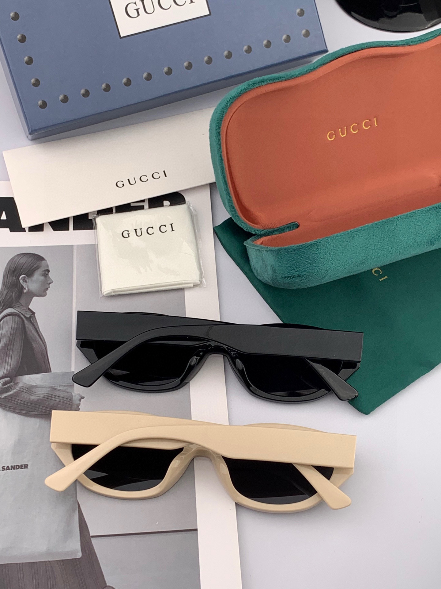  🔺 【GUCCI-偏光太阳镜】2025开春新款 潮流爆款 时尚方框偏光太阳镜 高品质 佩戴舒适 网红潮