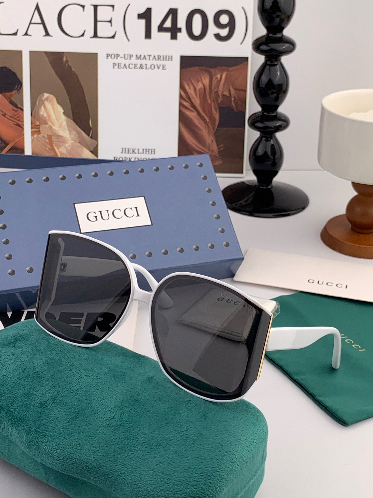  🔺 【GUCCI-偏光太阳镜】2025开春新款 潮流爆款 时尚圆框偏光太阳镜 高品质 佩戴舒适 网红潮