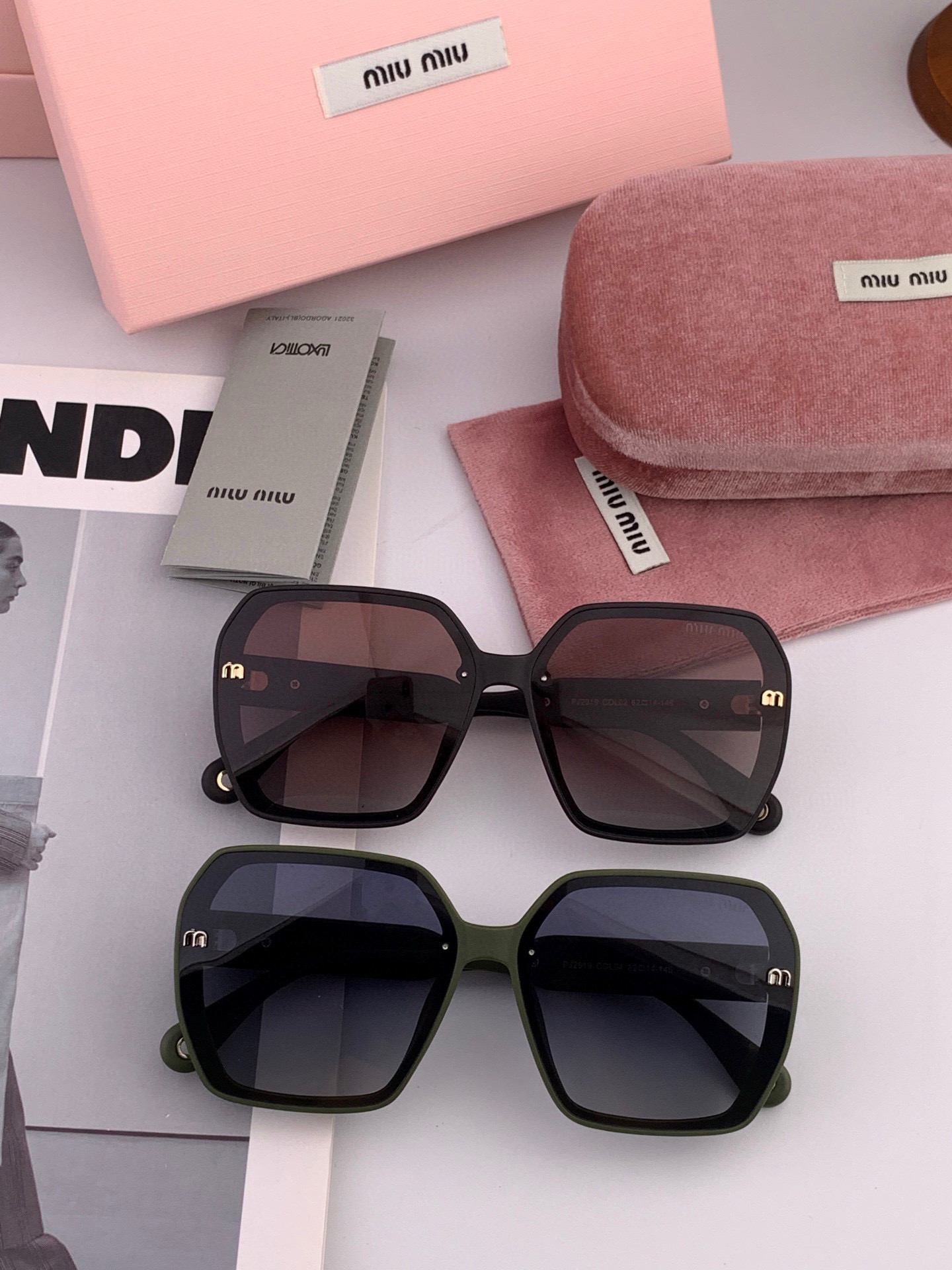  🔺 【缪缪 TR偏光太阳镜】2025开春新款 潮流爆款 时尚方框偏光太阳镜 高品质 佩戴舒适 网红潮款
