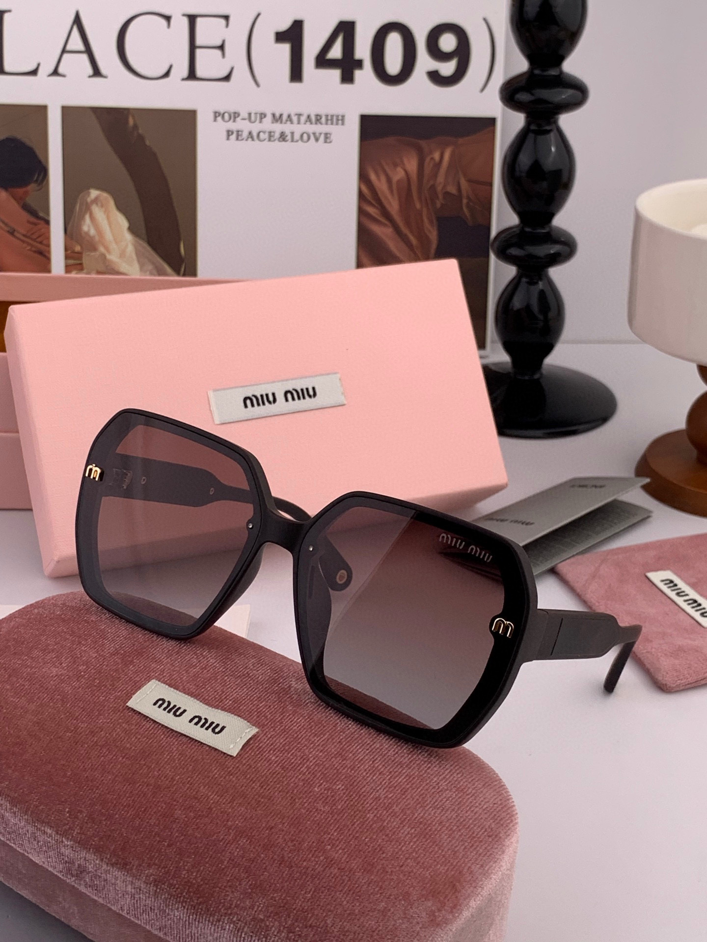  🔺 【缪缪 TR偏光太阳镜】2025开春新款 潮流爆款 时尚方框偏光太阳镜 高品质 佩戴舒适 网红潮款