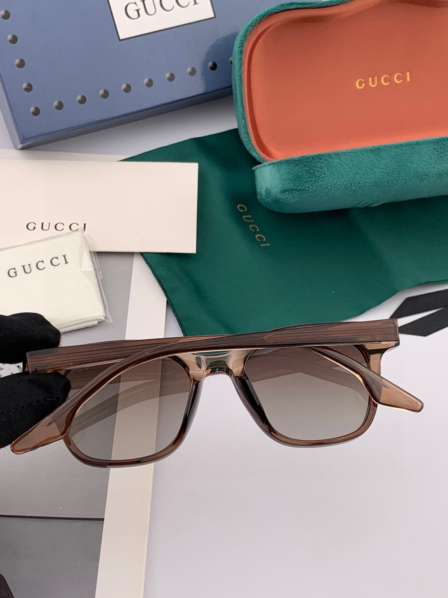   🔺 【GUCCI】2025开春新款 潮流爆款 时尚圆框偏光太阳镜 高品质 佩戴舒适 网红潮款墨镜 女