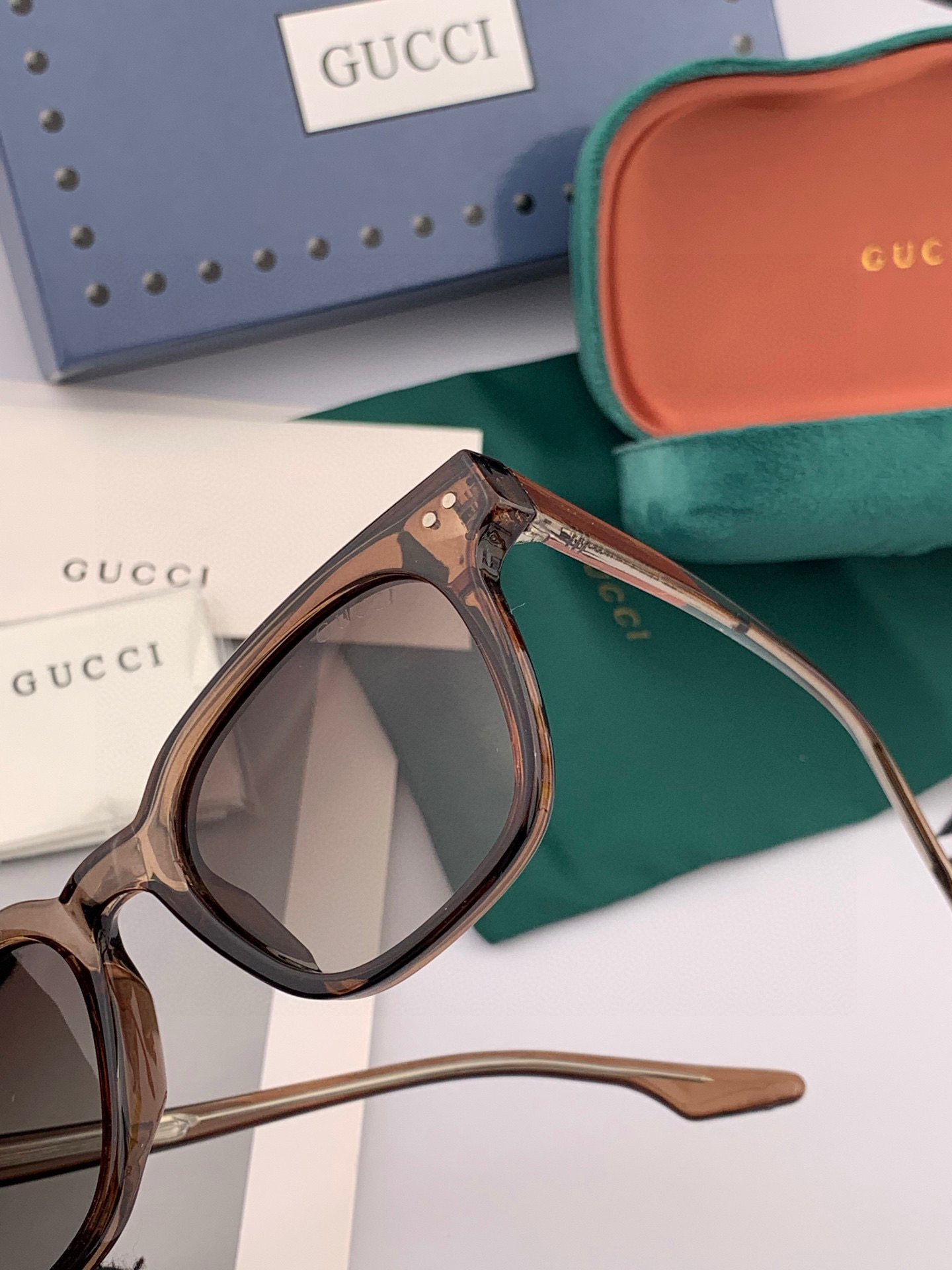   🔺 【GUCCI】2025开春新款 潮流爆款 时尚圆框偏光太阳镜 高品质 佩戴舒适 网红潮款墨镜 女