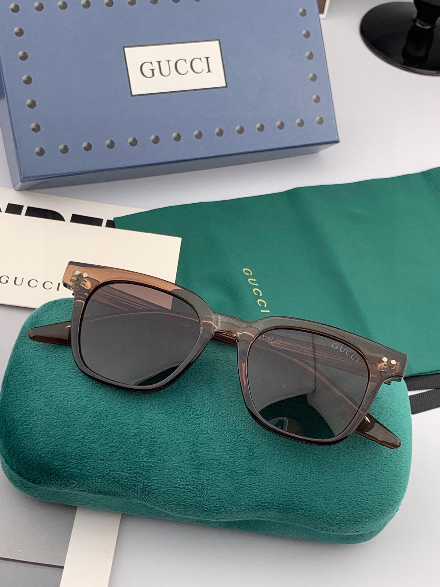   🔺 【GUCCI】2025开春新款 潮流爆款 时尚圆框偏光太阳镜 高品质 佩戴舒适 网红潮款墨镜 女