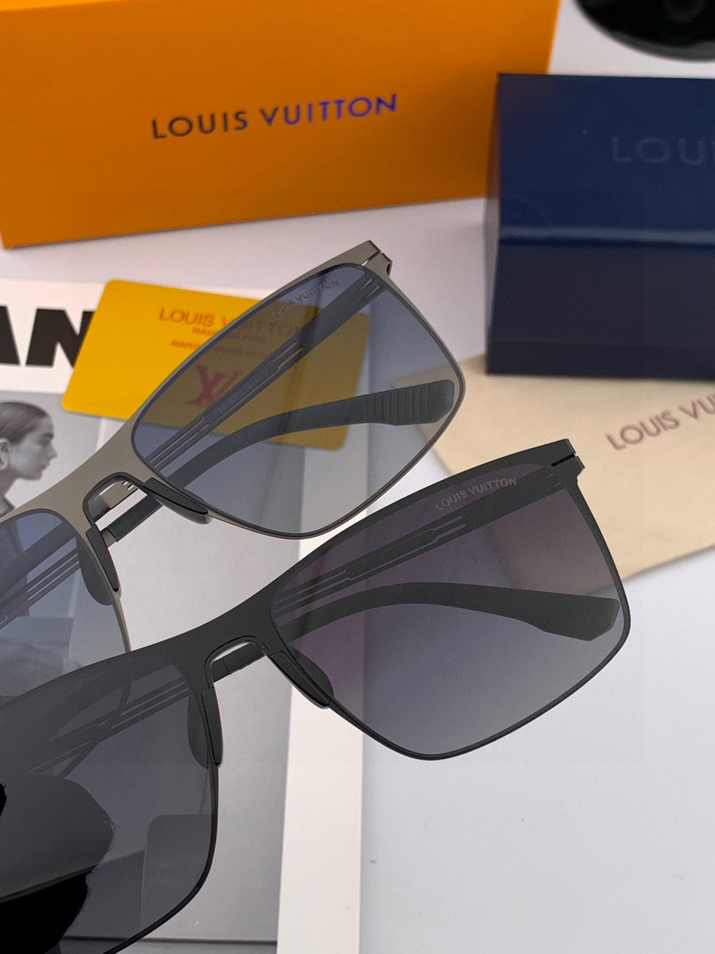 ♦️LV 2025新款男女情侣款太阳镜多边形墨镜iP电镀永不褪色 超轻超有弹性整幅眼镜无螺丝重要的是压不