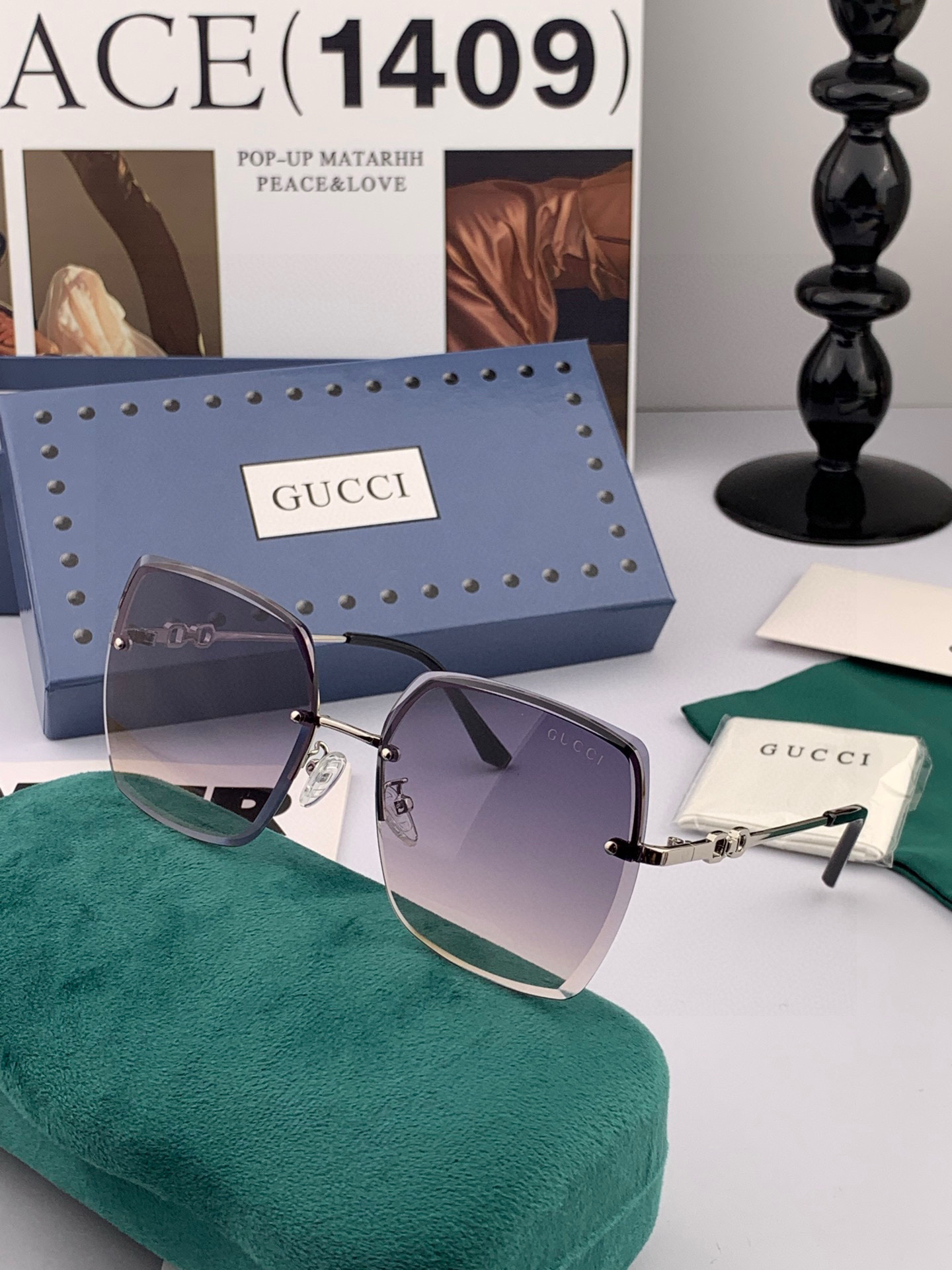  GUCCI-古驰意大利进口🇮🇹2025时尚潮流奢华装饰太阳眼镜 尼龙高清太阳镜明星海报款 超高复杂工艺