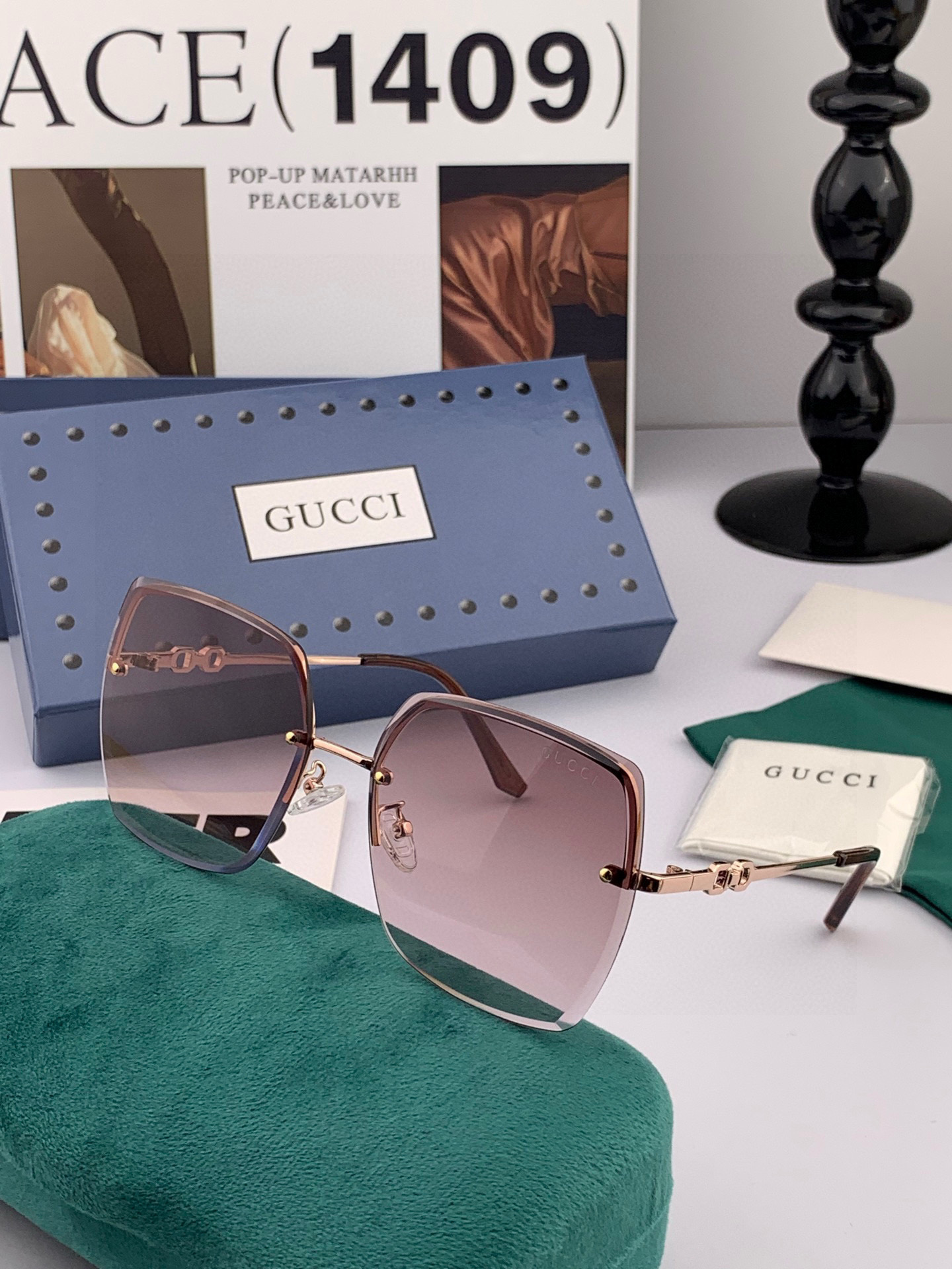  GUCCI-古驰意大利进口🇮🇹2025时尚潮流奢华装饰太阳眼镜 尼龙高清太阳镜明星海报款 超高复杂工艺