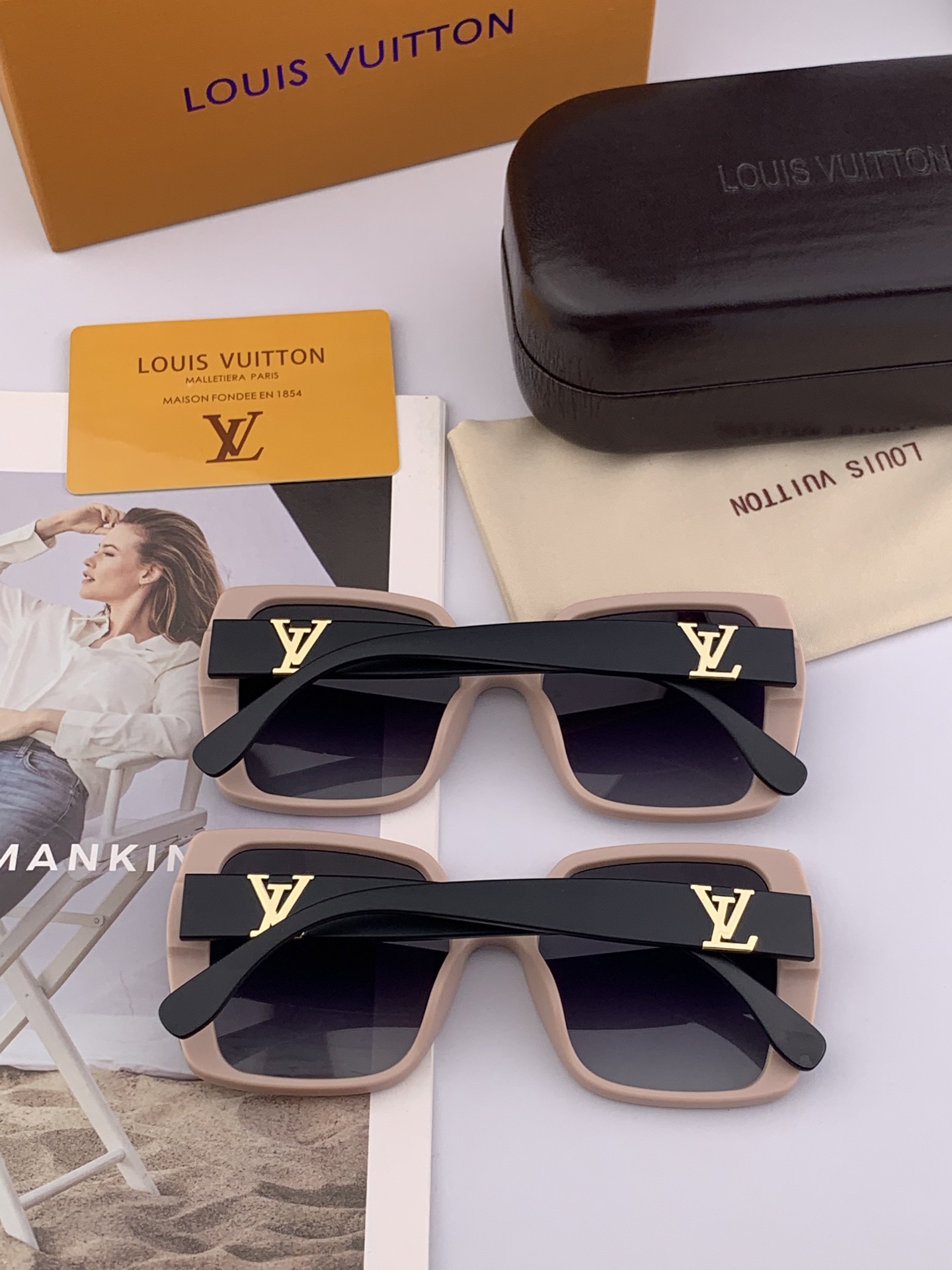    【TR偏光系列】lv大框太阳镜墨镜经典的方框设计，不挑脸型，无论搭配大衣还是连衣裙都非常显气质偏光