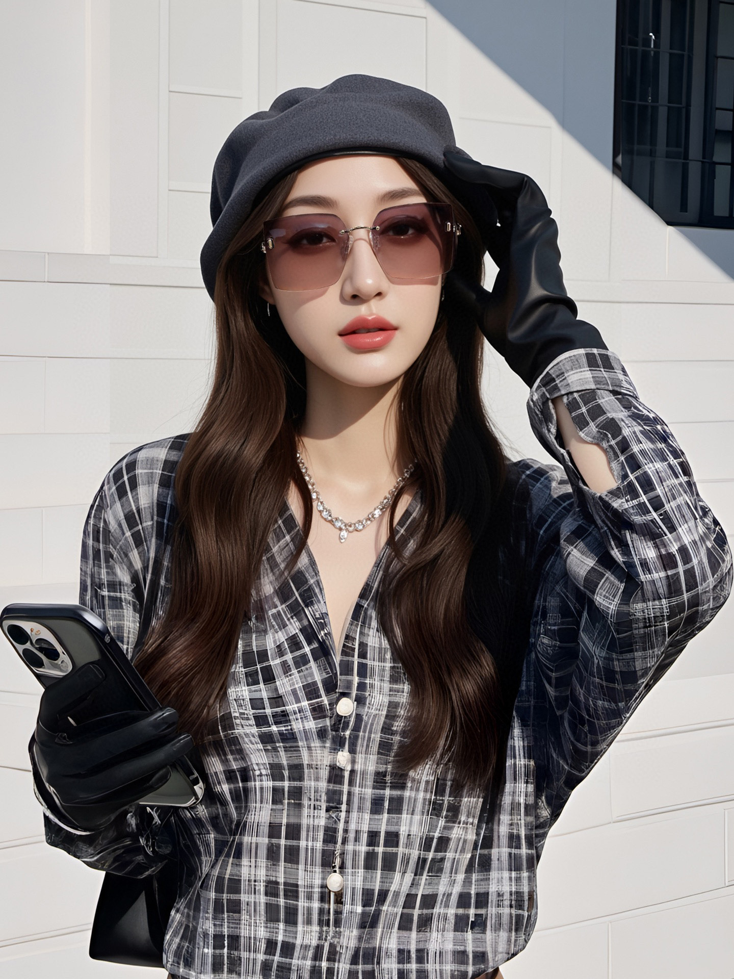 【尼龙系列】lv大框太阳镜墨镜经典的方框设计，不挑脸型，无论搭配大衣还是连衣裙都非常显气质尼龙镜片预防紫