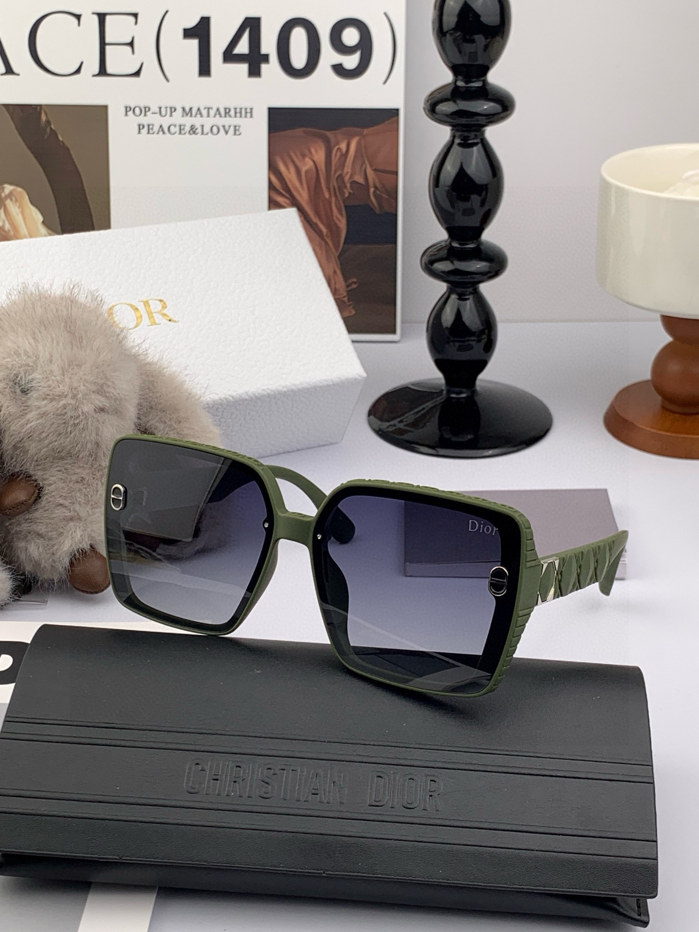 🔺 【DIOR-迪奥】2025开春新款 潮流爆款 时尚方框偏光太阳镜 高品质 佩戴舒适 网红潮款墨镜 型