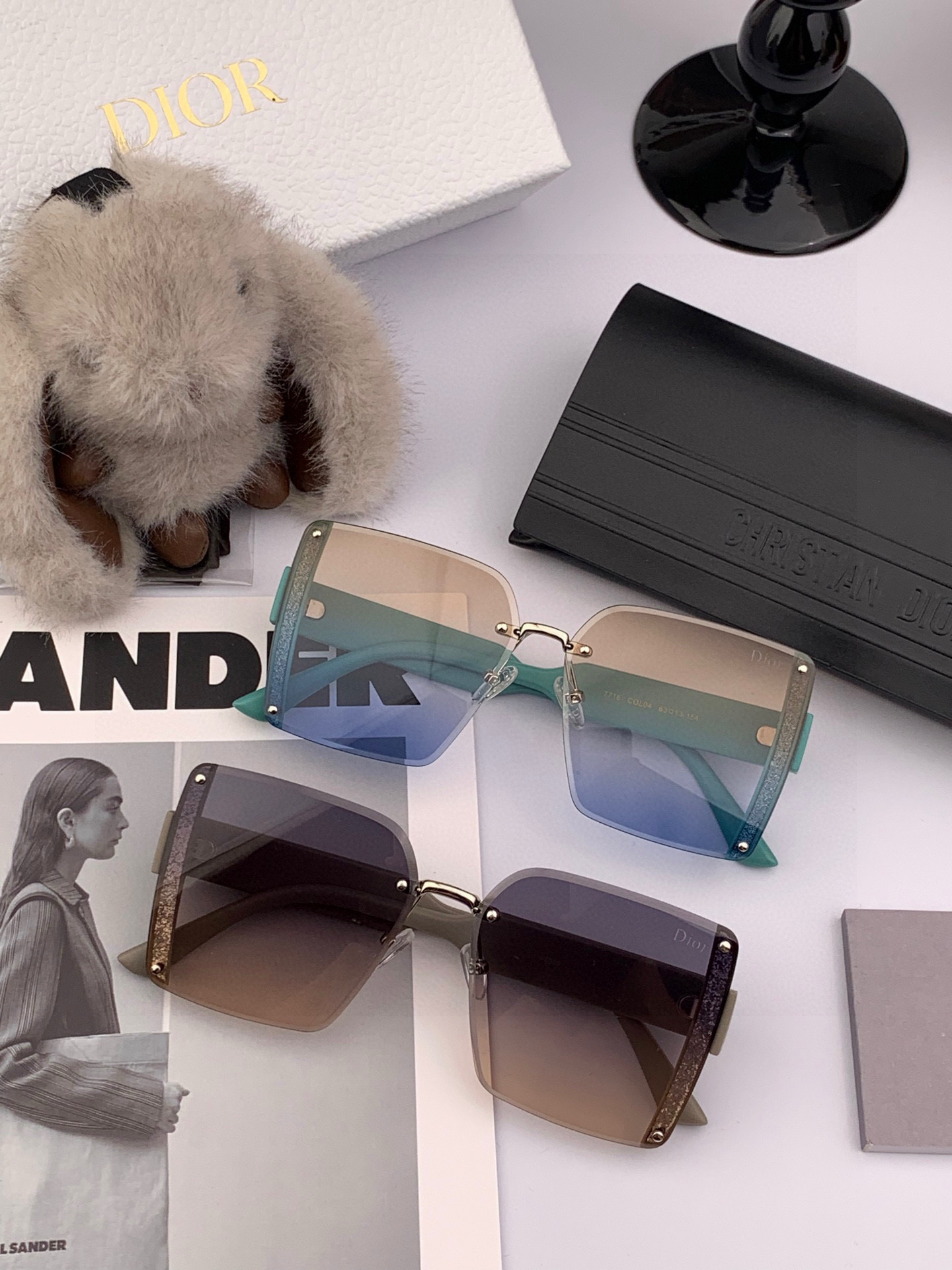 🔺 【DIOR-迪奥】2025开春新款 潮流爆款 时尚方框偏光太阳镜 高品质 佩戴舒适 网红潮款墨镜 女