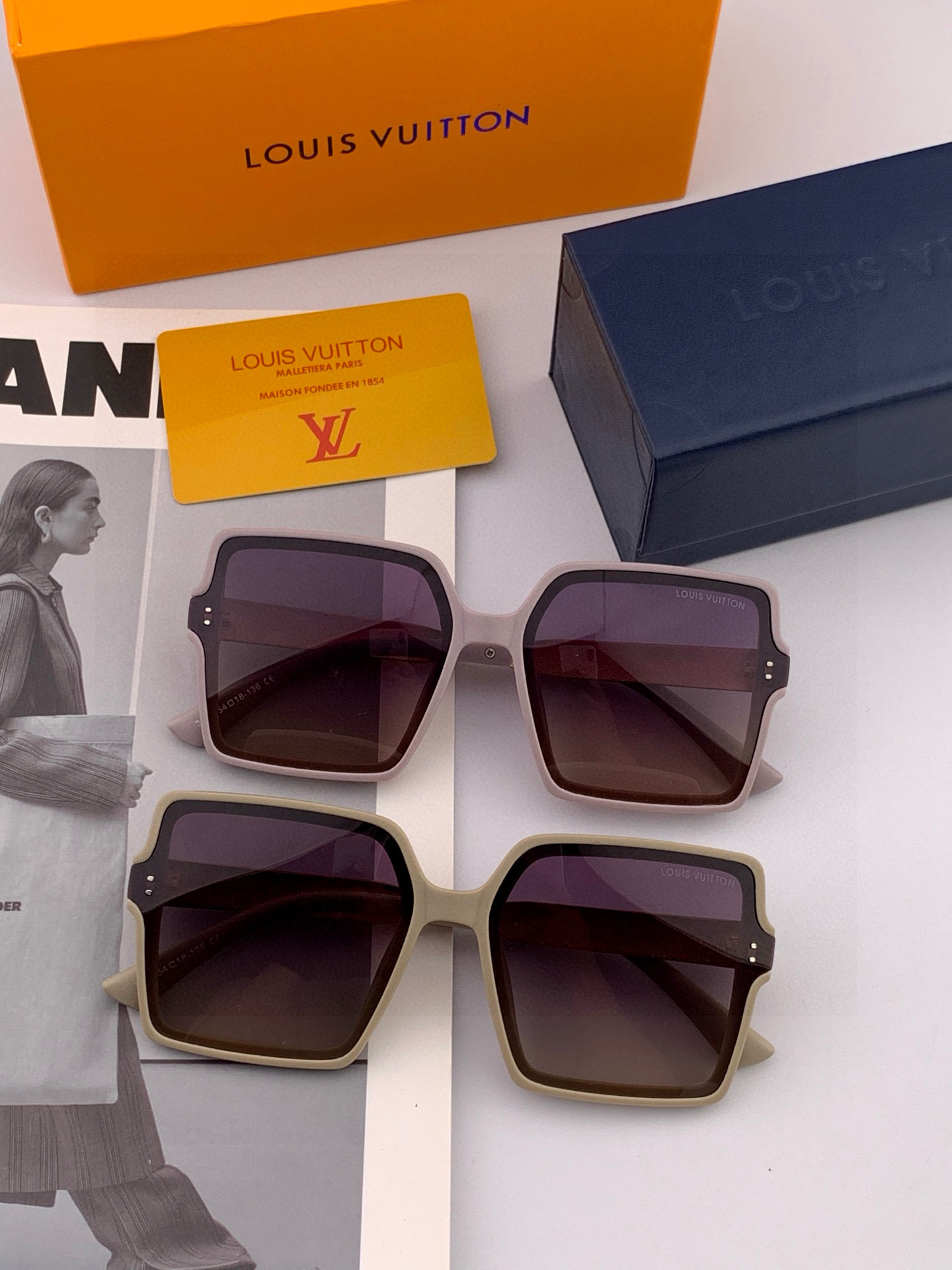  【TR尼龙偏光系列】lv大框太阳镜墨镜经典的方框设计，不挑脸型，无论搭配大衣还是连衣裙都非常显气质尼龙