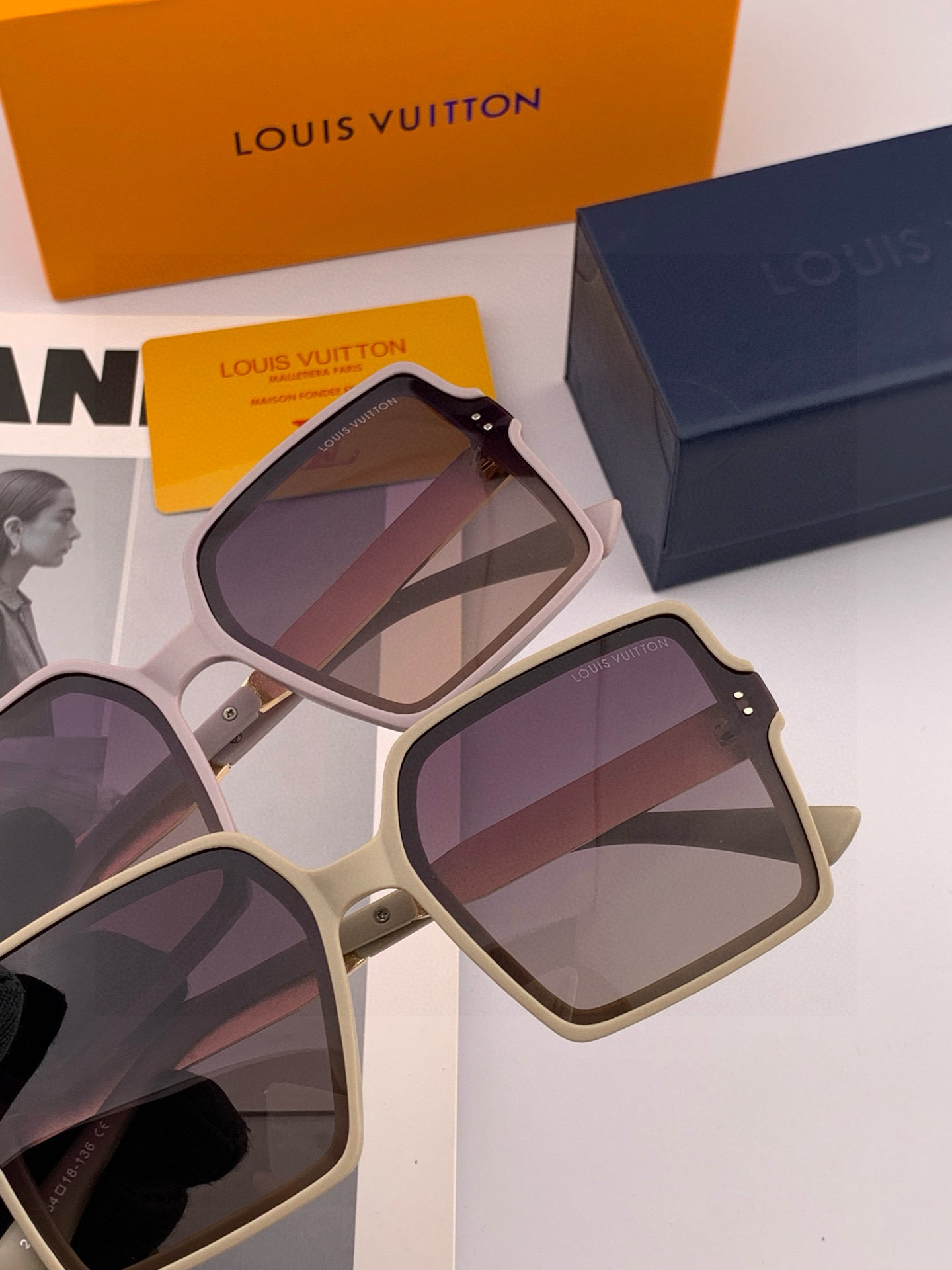  【TR尼龙偏光系列】lv大框太阳镜墨镜经典的方框设计，不挑脸型，无论搭配大衣还是连衣裙都非常显气质尼龙