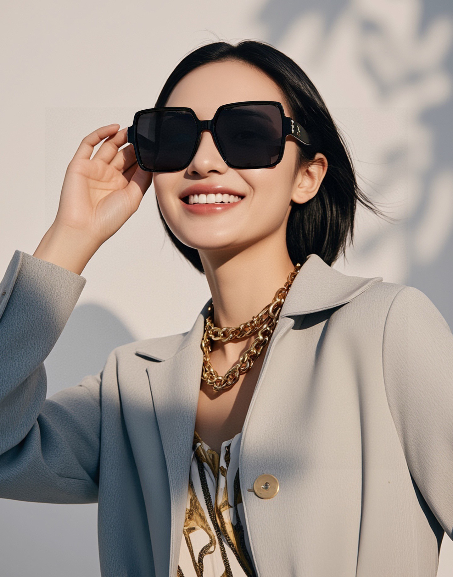  【CHANEL】香奈儿 2025新款潮流爆款 时尚方框太阳镜 佩戴舒适 网红潮款墨镜  女士高清加厚偏