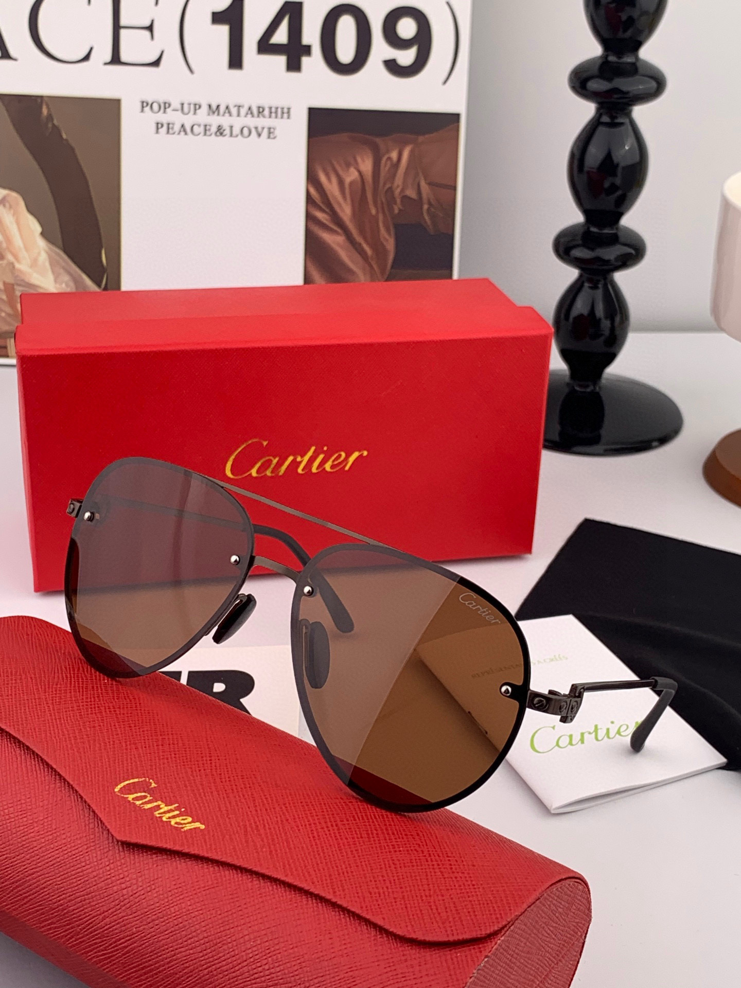  【Cartier  卡地亚】 👑男女款偏光墨镜  双色烤漆工艺  进口宝丽来偏光镜片   顶级做工彰显