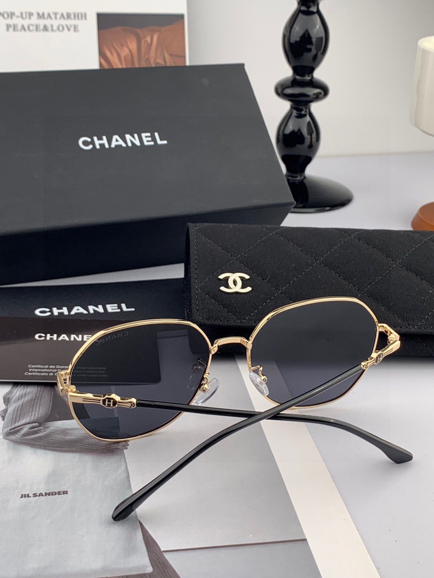    🔺 香奈儿 🔻2025官方新款 众多明星同款色‼️‼️新款大框偏光墨镜 🌈🌈宝丽来超清加厚太阳镜🔝