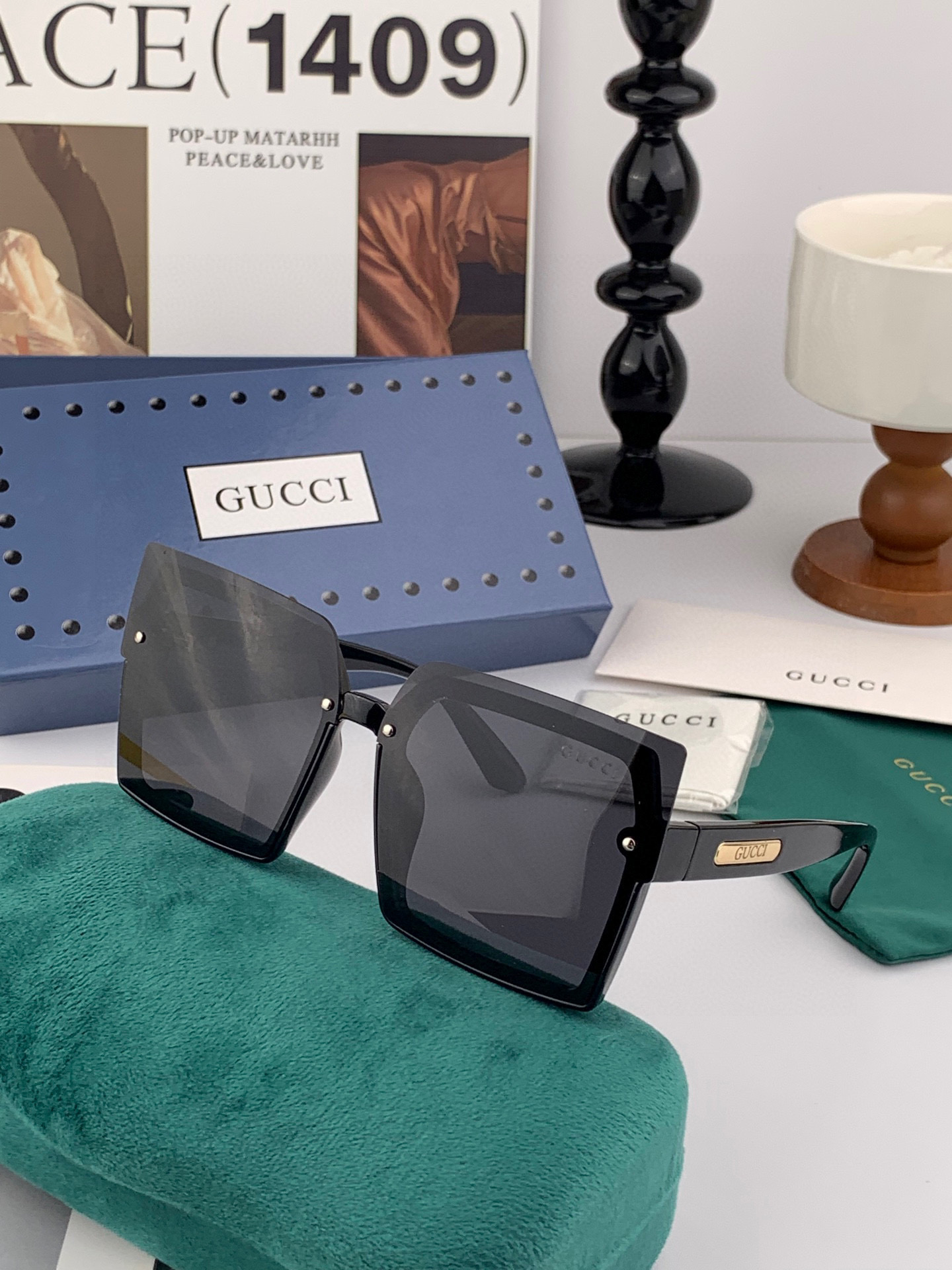  💍新款GUCCI偏光太阳镜得意开车驾驶镜时尚墨镜💐💐🌸世界顶级奢华品牌，品质保证！😍😍经典款, 明星热