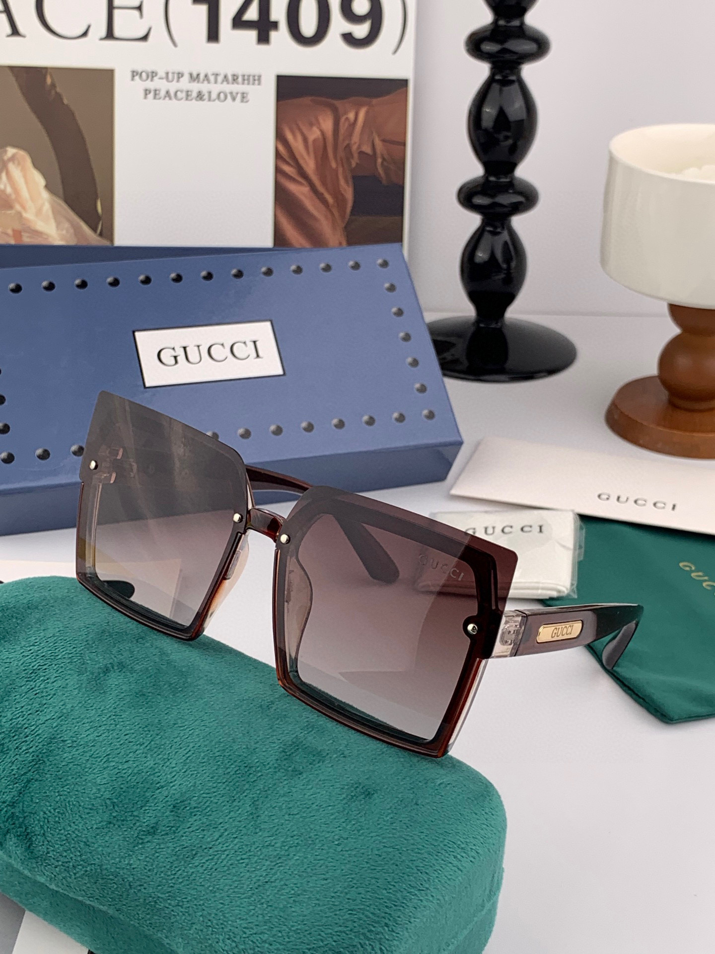  💍新款GUCCI偏光太阳镜得意开车驾驶镜时尚墨镜💐💐🌸世界顶级奢华品牌，品质保证！😍😍经典款, 明星热
