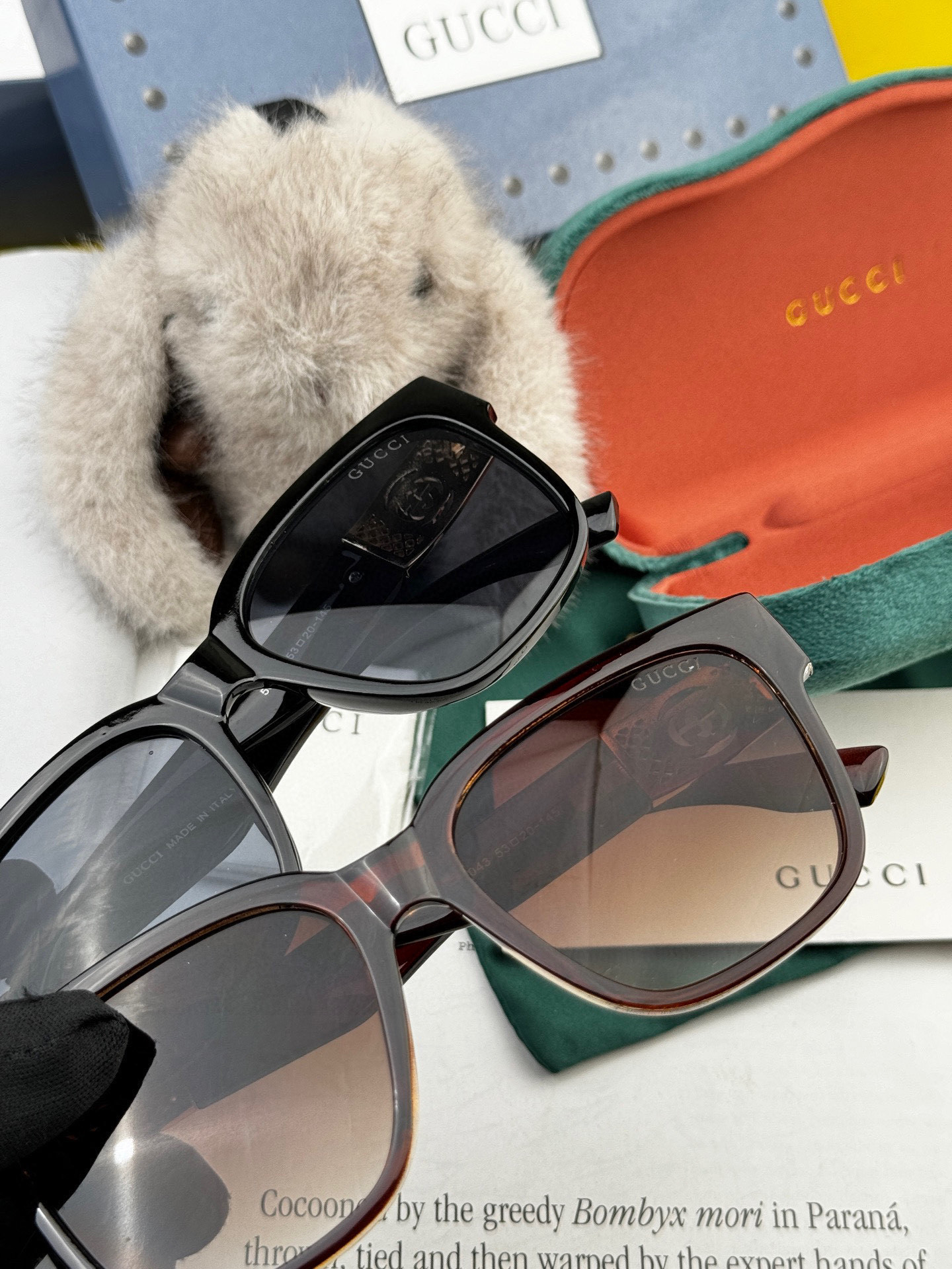  🔺 【GUCCI】2025开春新款 潮流爆款 时尚方框太阳镜 高品质 佩戴舒适 网红潮款墨镜 型号：G