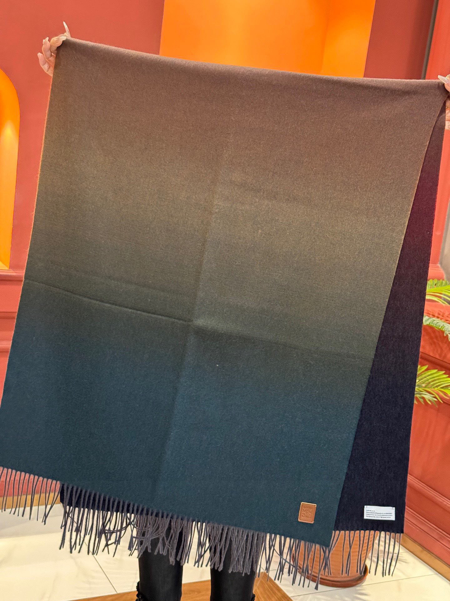  ✨✨太美了😍罗意威 美到要尖叫😱专柜最新款🎊英伦欧美范儿「多色渐变」又是一款即时尚又实用的大围巾&长巾