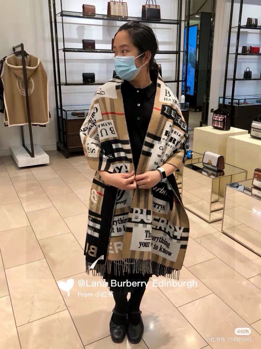  🌺🌺品牌：【巴宝莉】意大利米兰走秀款！明星同款，小红书同款披肩，加厚加密！明星同款系列，专柜品质，精益