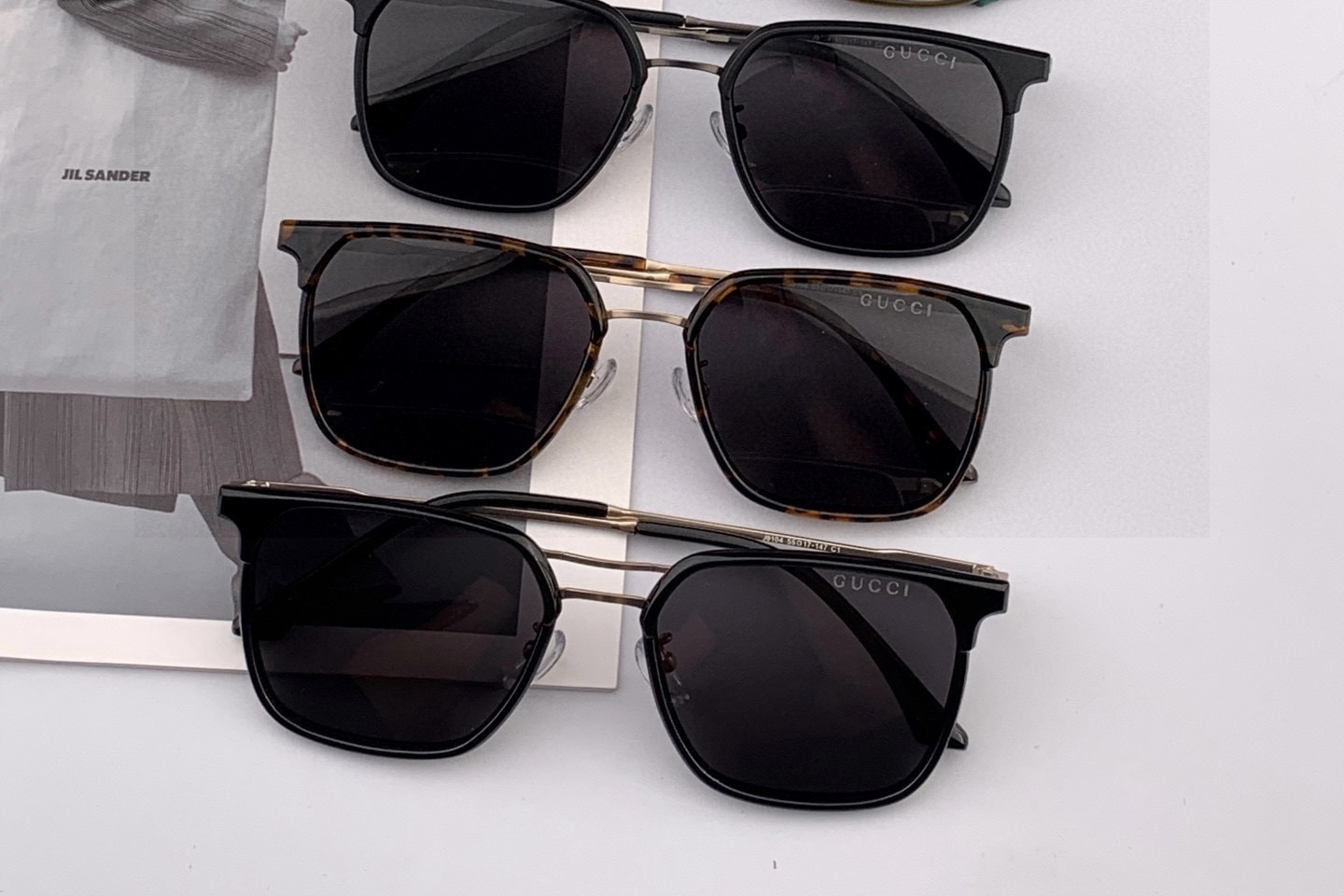 ♦️ GUCCI 2025新款男女情侣款太阳镜 超轻超有弹性整幅眼镜 重要的是压不坏 高清镜片、精湛的工