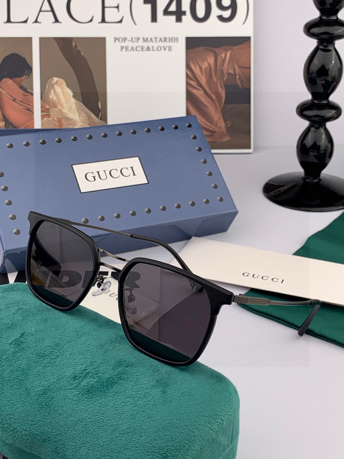 ♦️ GUCCI 2025新款男女情侣款太阳镜 超轻超有弹性整幅眼镜 重要的是压不坏 高清镜片、精湛的工