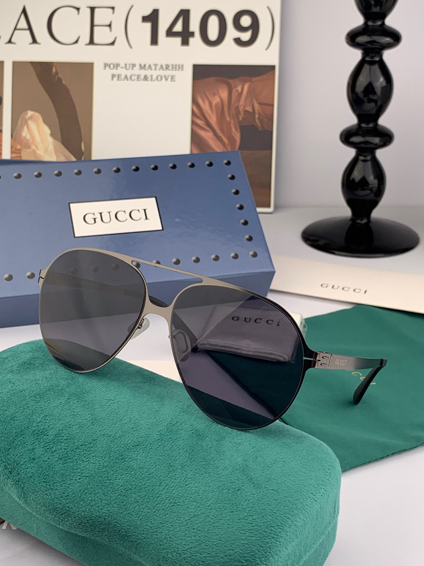   GUCCI 官网原版 2025新款太阳眼镜 全金属时尚大方框墨镜 高档电镀工艺 品质稳稳滴💪超轻盈 