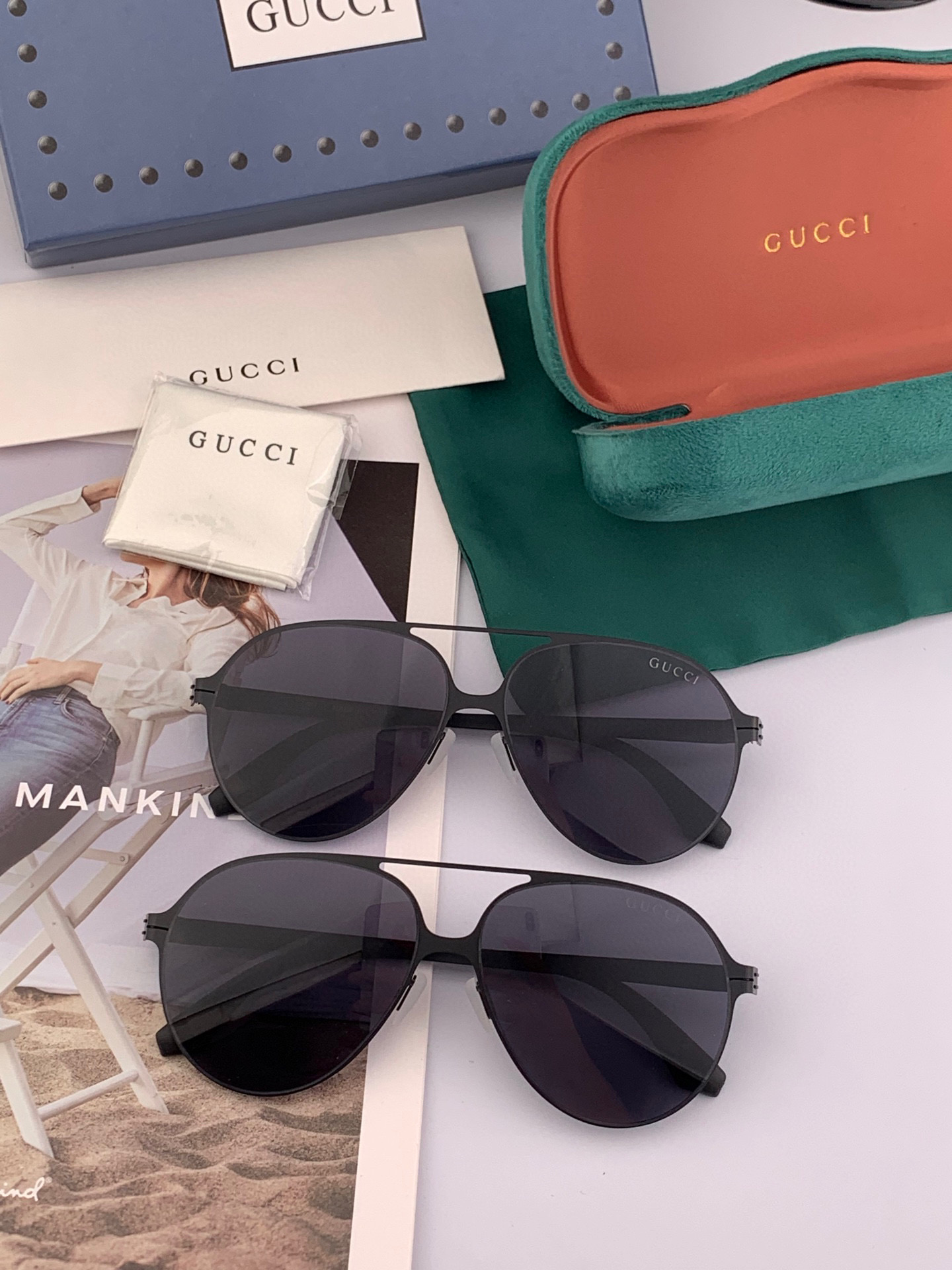   GUCCI 官网原版 2025新款太阳眼镜 全金属时尚大方框墨镜 高档电镀工艺 品质稳稳滴💪超轻盈 