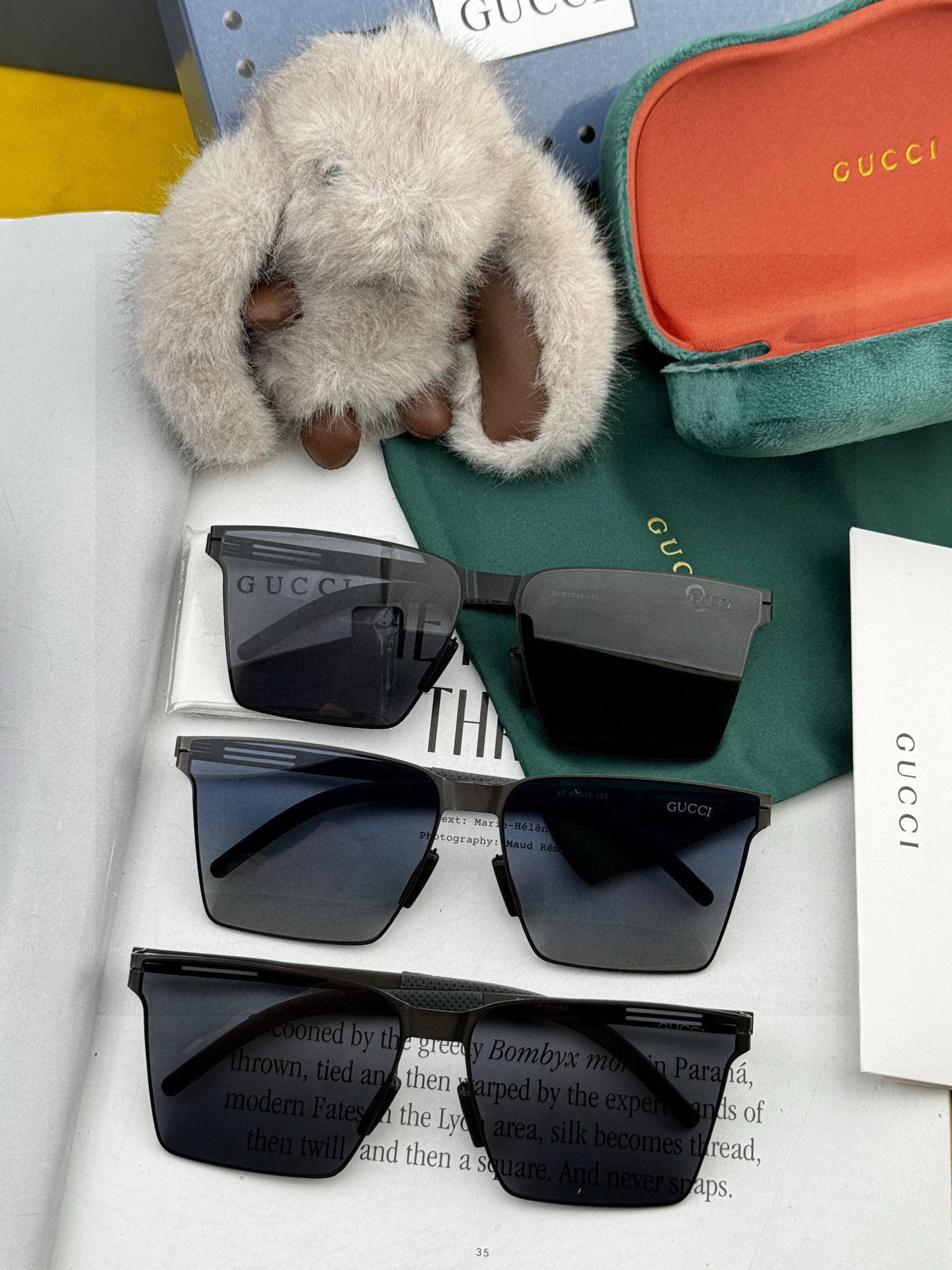       GUCC* 2025 新款男女情侣款太阳iP电镀永不褪色 卖点：超轻超有弹性整幅眼镜无螺丝重