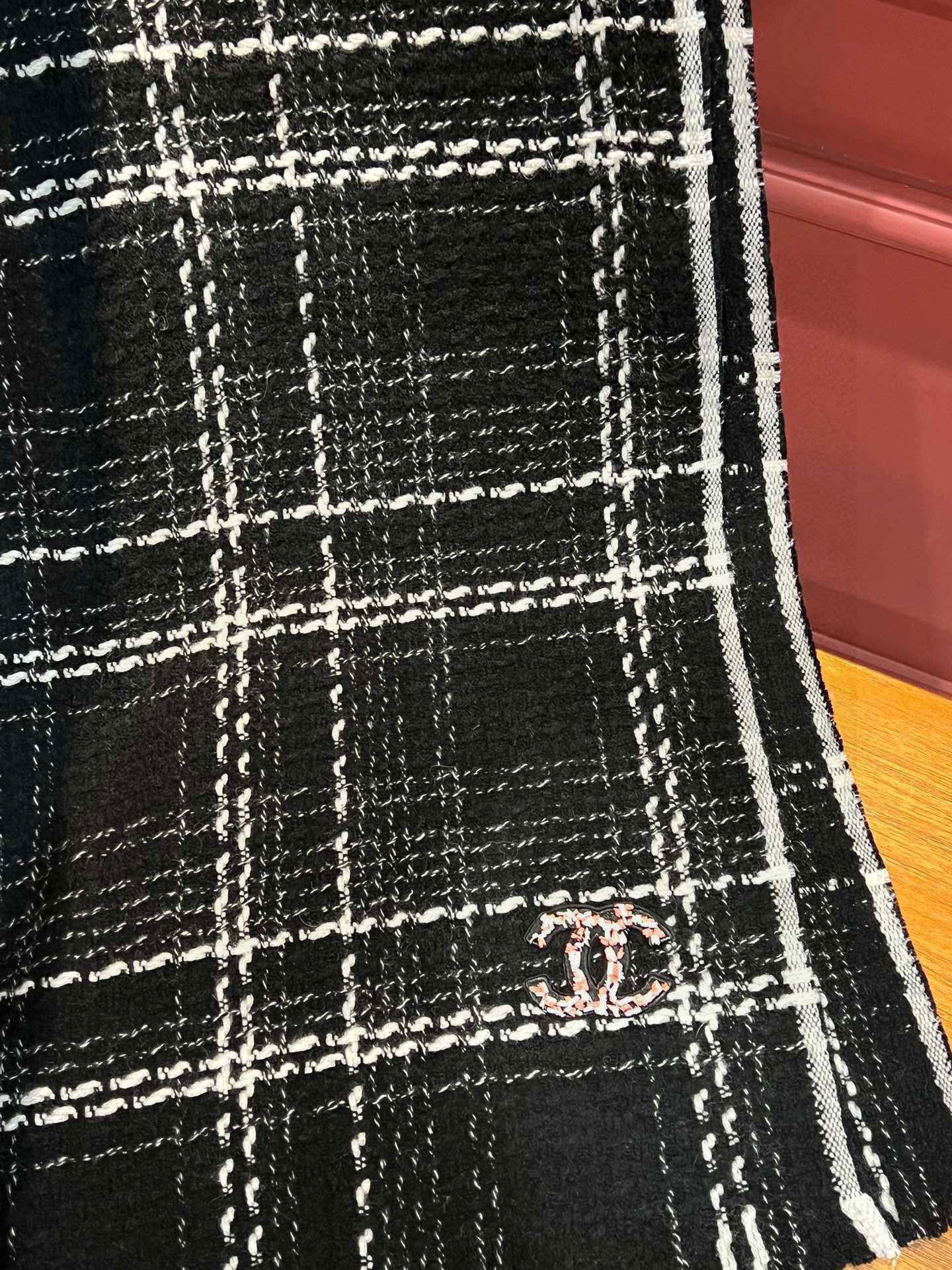  ‼️新😘😘香奈儿（CHANEL）年度最美‼️ 【双C编织格纹披肩】独家渠道原单货‼️年度最新力作 顶极