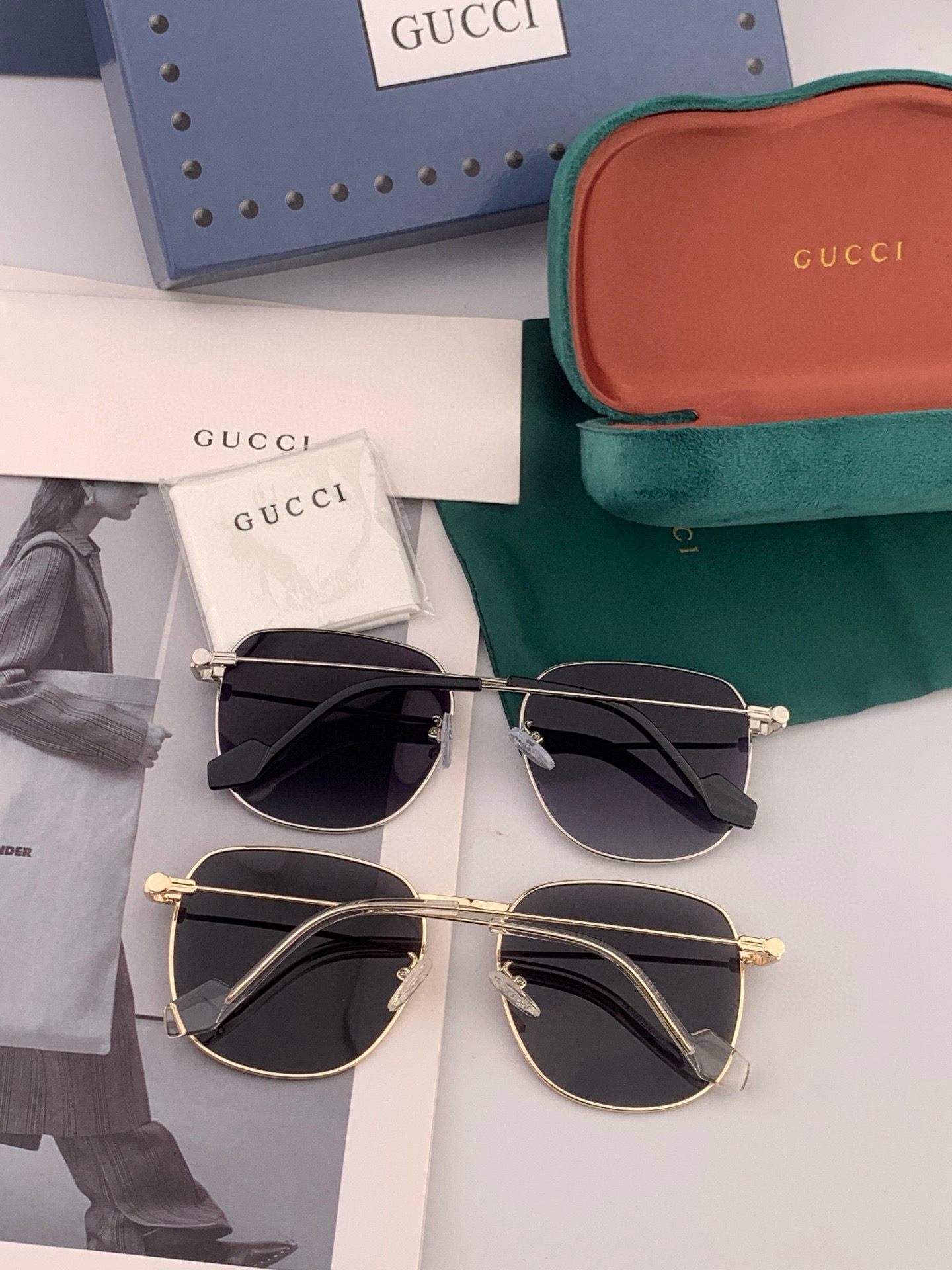    🔺 Gucci 🔻2025官方新款 众多明星同款色‼️‼️新款大框偏光墨镜 🌈🌈宝丽来超清加厚太阳