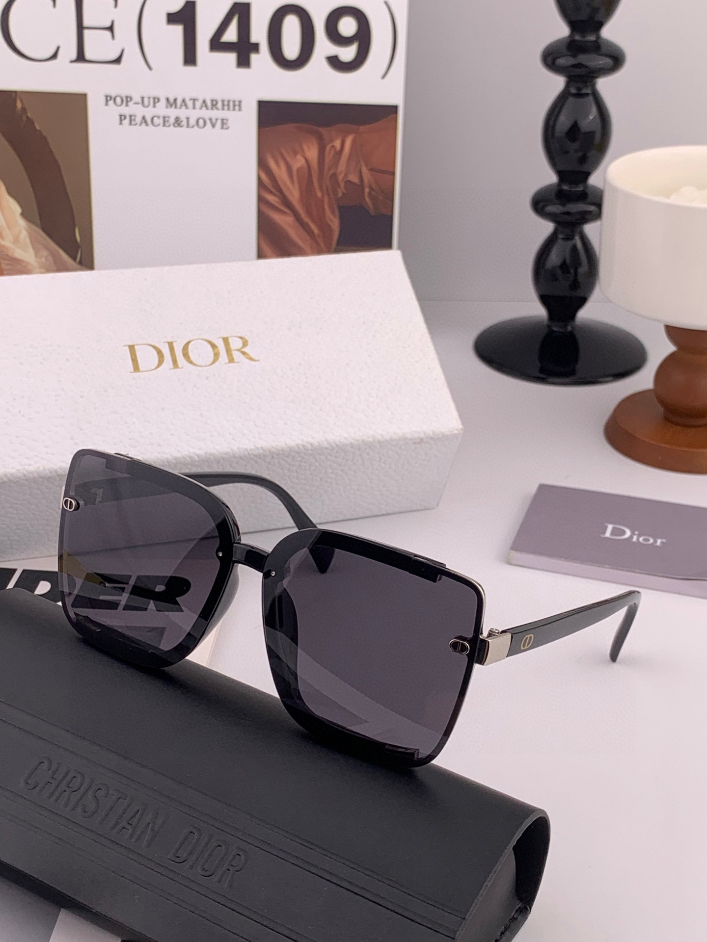  🔺 【DIOR-迪奥】2025开春新款 潮流爆款 时尚方框偏光太阳镜 高品质 佩戴舒适 网红潮款墨镜 