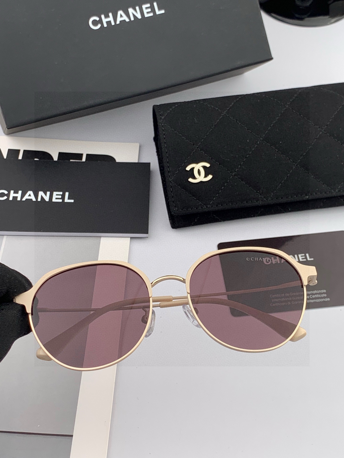 🔺 【香奈儿】2025开春新款 潮流爆款 时尚圆框太阳镜 高品质 佩戴舒适 网红潮款墨镜 女士高清太阳镜