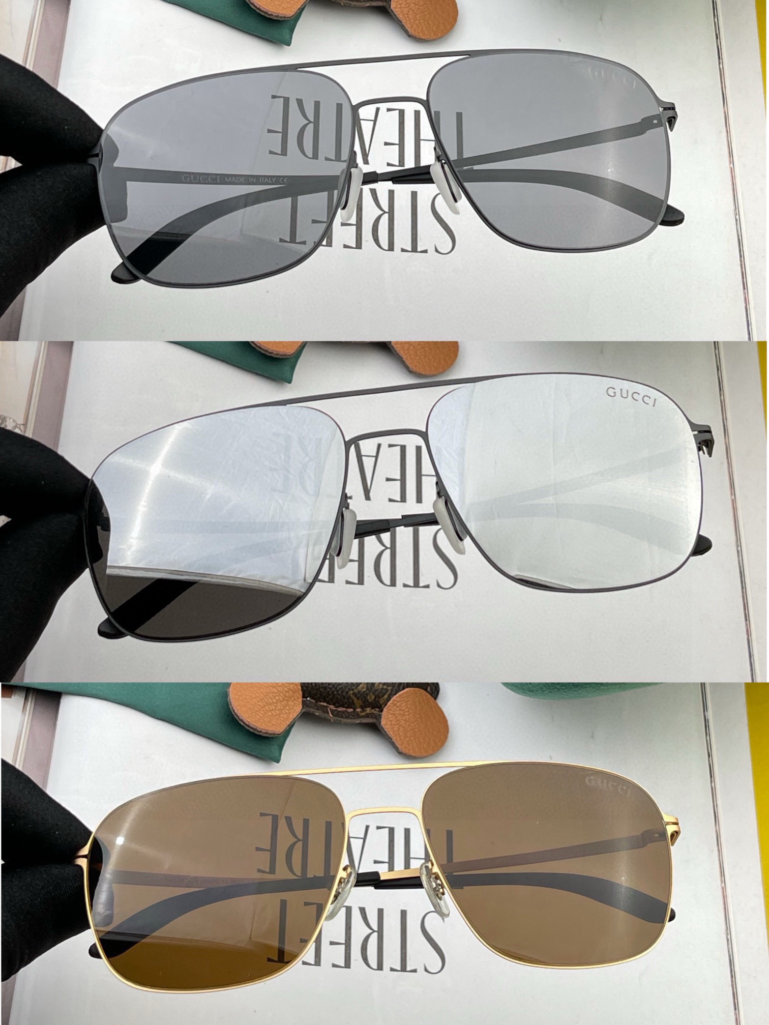   Gucci 2025春夏新款超轻无螺丝压不坏系列情侣款太阳镜高清尼龙镜片🦅完美品质，适合各种脸型，经