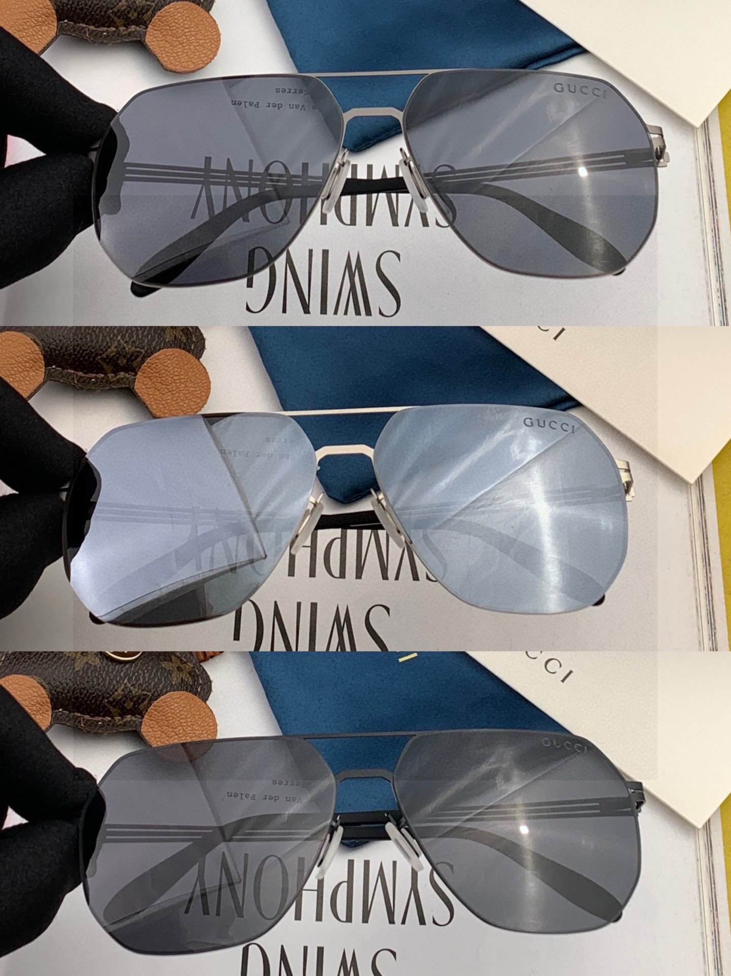 ♦️ GUCCI 2025新款男女情侣款太阳镜多边形墨镜iP电镀永不褪色 超轻超有弹性整幅眼镜无螺丝重要