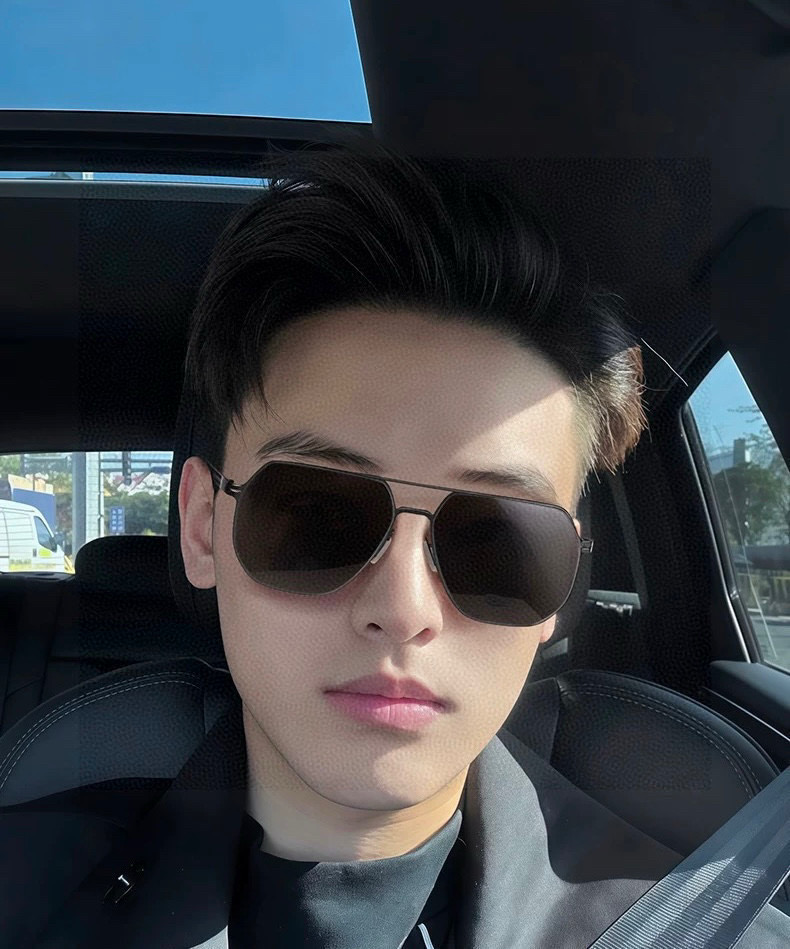         GUCCI 男款炫彩飞行员偏光太阳镜 ❤️材质：高清尼龙加厚卡槽高清偏光镜片 🌹无边框镜