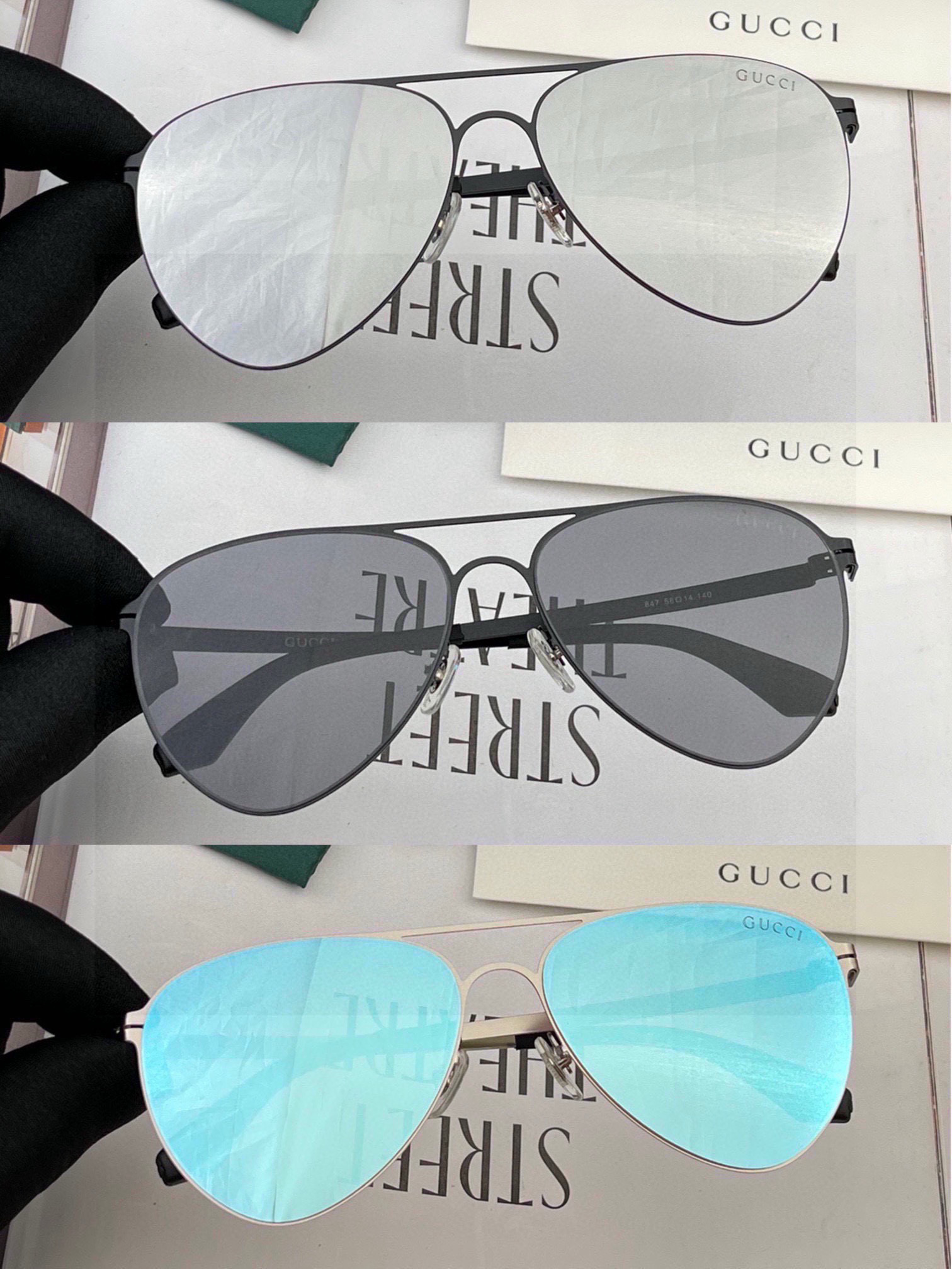        GUCCI 2025新款超轻无螺丝压不坏系列情侣款太阳镜高清尼龙镜片 商务旅行版 绅士高清