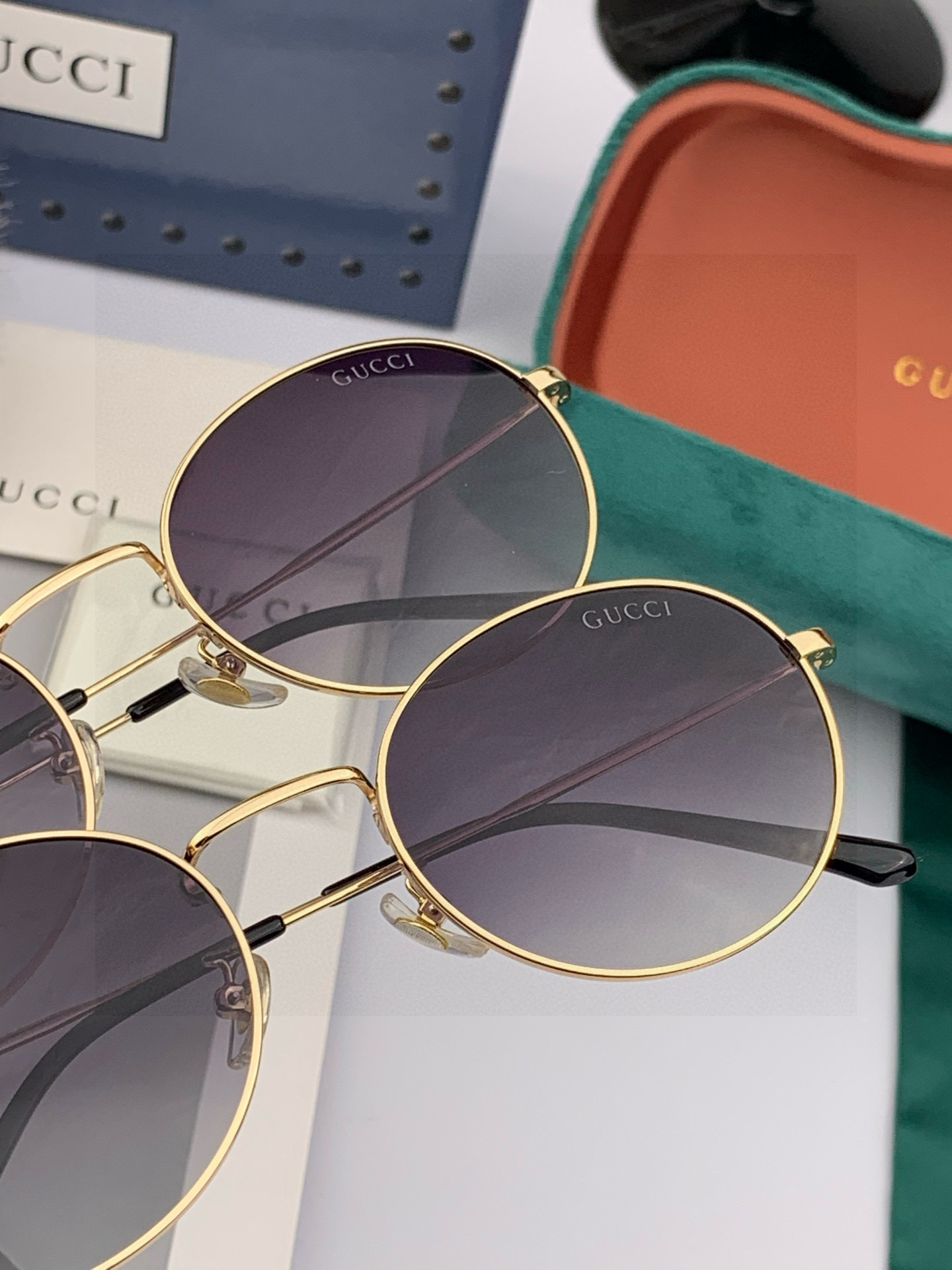 Gucci 。 高品质男女款墨镜 👍 进口宝丽来偏光镜片 。 开车钓鱼都可 。百搭显瘦墨镜韩版男士飞行员