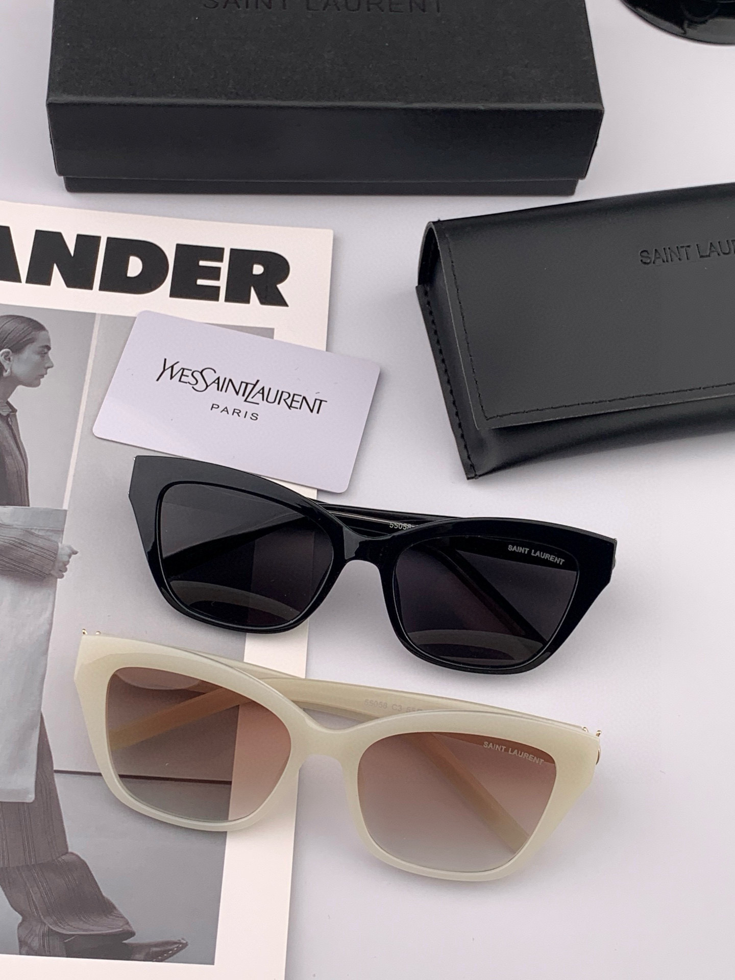 👑 【新款】🕶🔝🔝🔝🎁🎁🎁时尚百搭 超显脸小 佩戴舒适品牌:Ysl 圣罗兰 💎 材质: 加厚偏光镜片型号