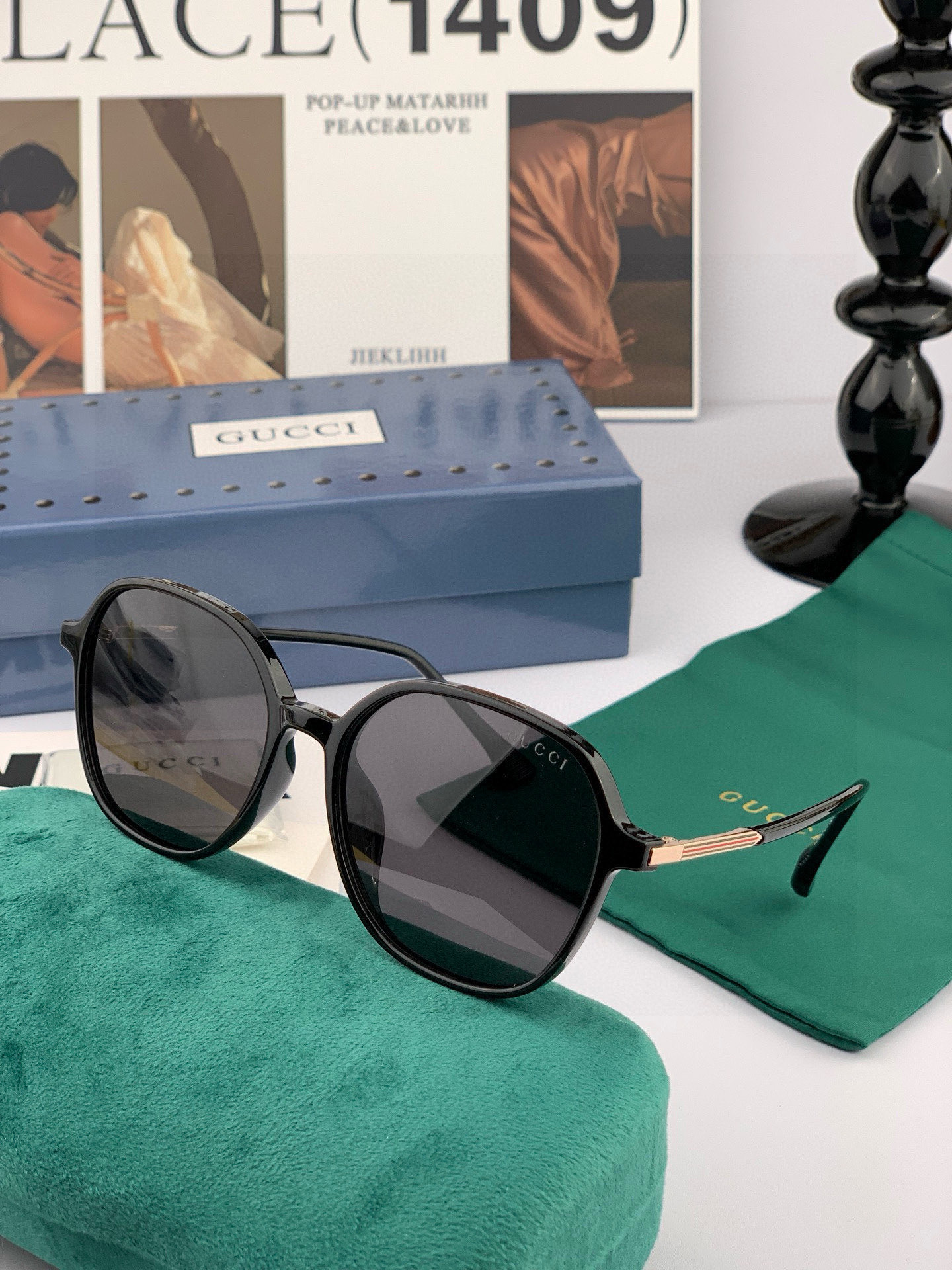 🔺GUCCI🔻古驰 GG圆框太阳镜 完美品质 🎓独特设计 适合各种脸型 亮相时装周 超时尚百搭 实物精致