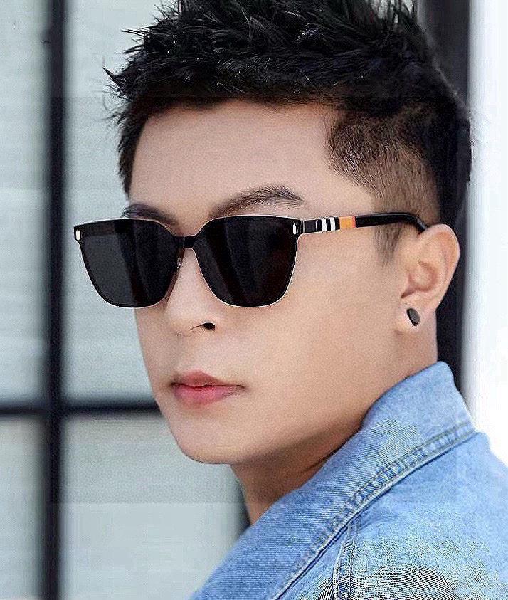 巴宝莉 新款连体驶驾镜墨镜出行必众备多明星同款 太阳镜 男女太士阳镜飞行 型号：B8809